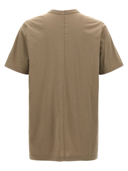 T-Shirt by Rick Owens for men in cotton gray features a plush silhouette, showcasing a sophisticated crew neckline and for a truly plush finish.