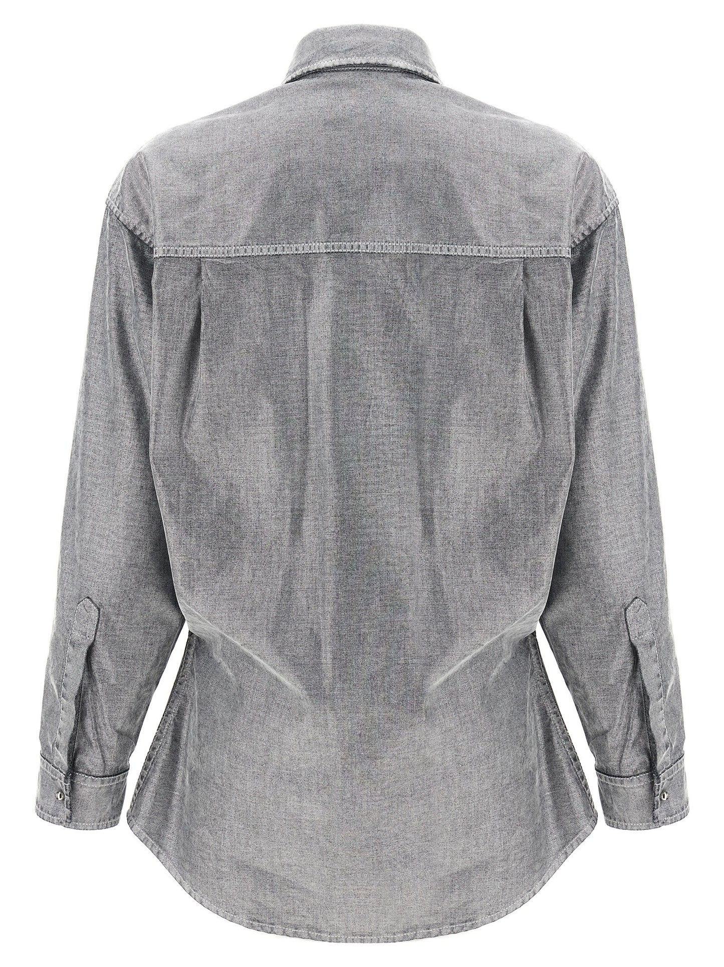 Blouse by Darkpark for women in denim cotton silver features an polished silhouette, showcasing a sophisticated and detail for a truly polished finish.