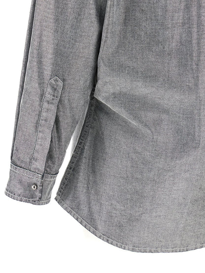 Blouse by Darkpark for women in denim cotton silver presents a discerning silhouette, showcasing a sophisticated and for a truly discerning finish.
