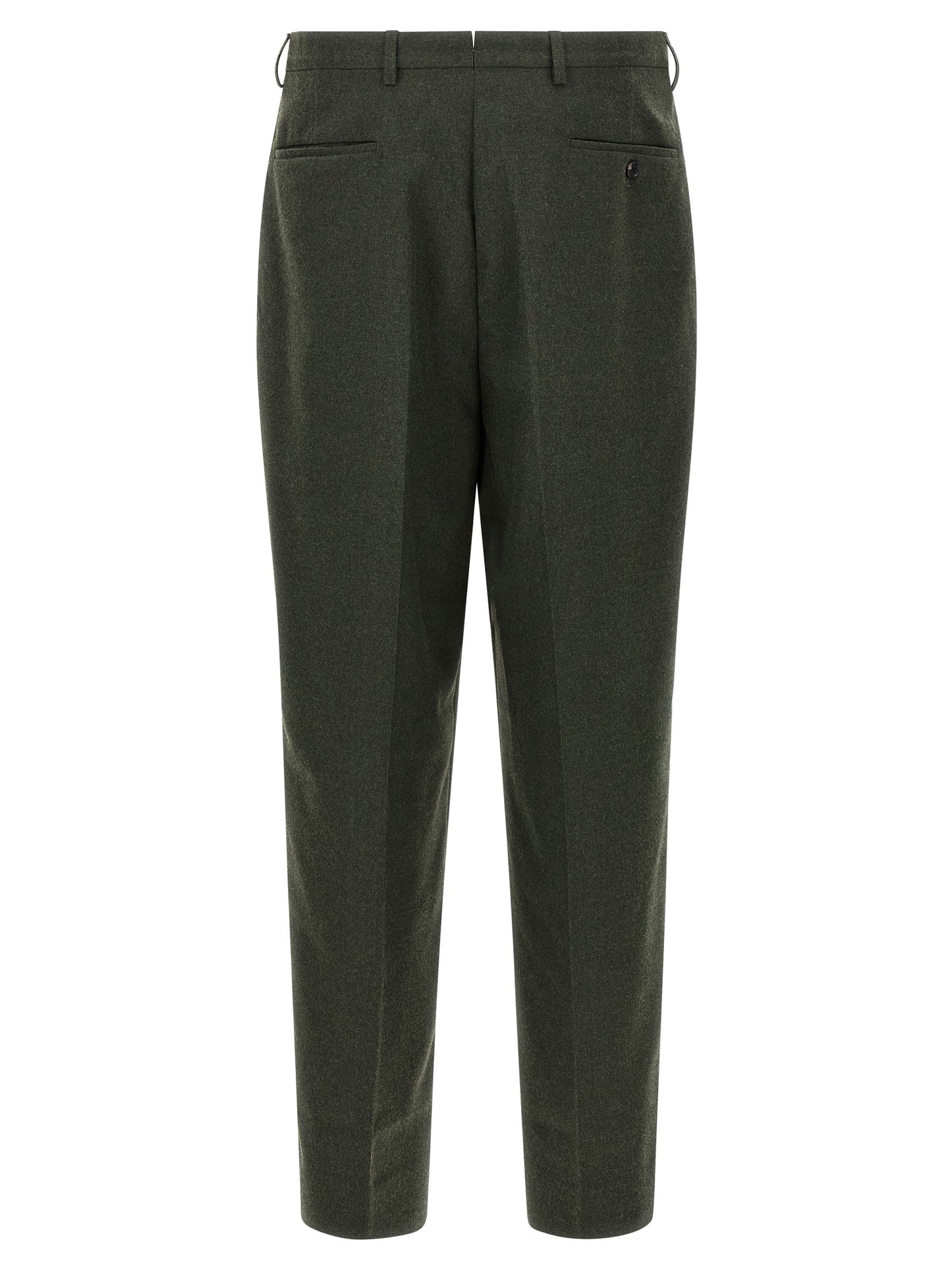 Trousers by CELLAR DOOR for men in polyester & viscose bicolour & green presents a smart silhouette, meticulously detailed with a smart straight-leg, a smart long, and a smart .