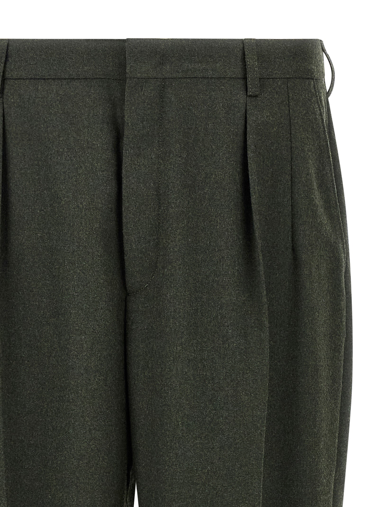 Trousers by CELLAR DOOR for men in polyester & viscose bicolour & green features an on trend silhouette, showcasing a sophisticated straight-leg with a long and for an on trend finish.
