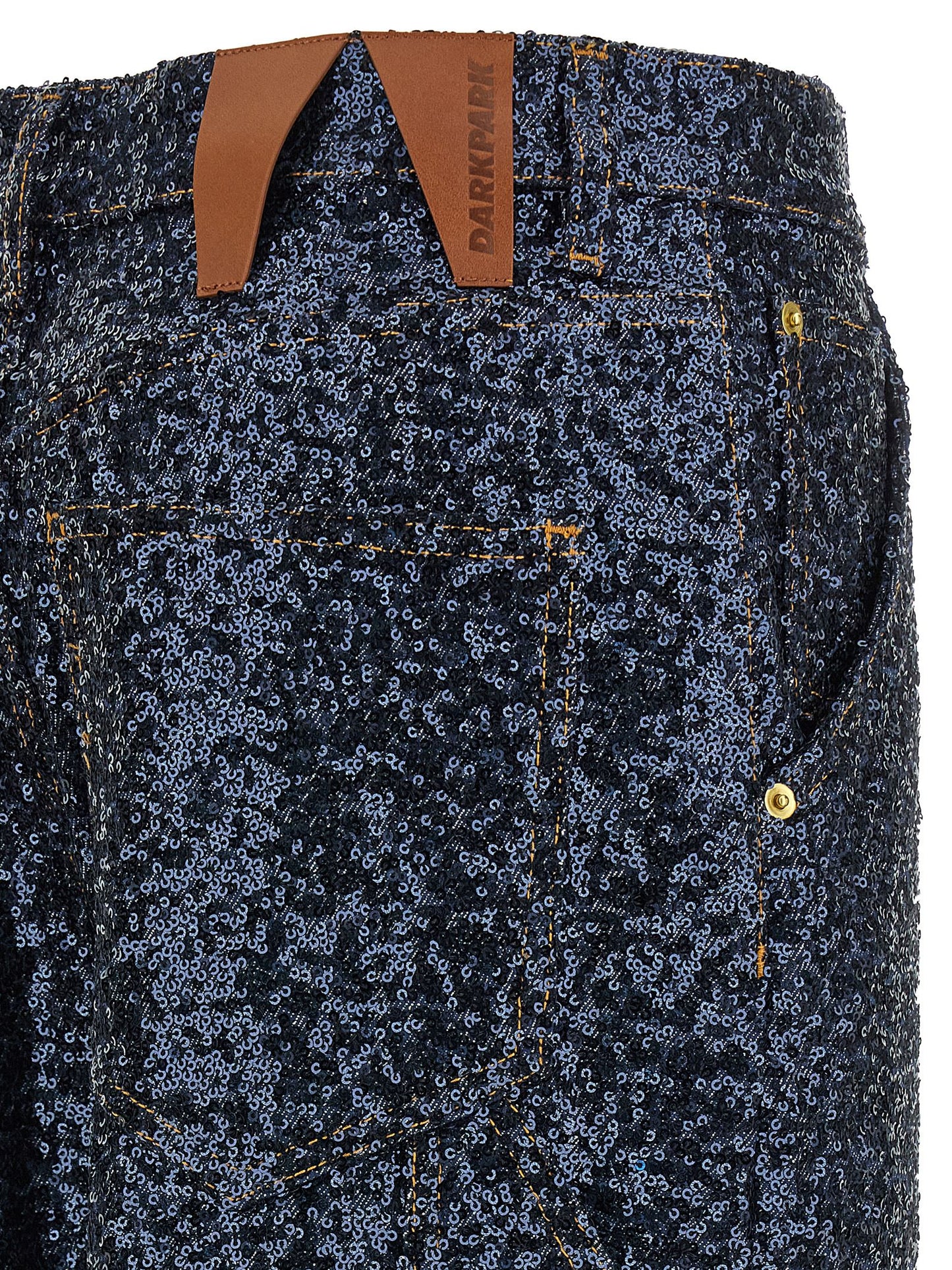 Jeans by Darkpark for women in cotton denim polyester & sequins blue & signature features an refined tailoring silhouette, showcasing a premium with a and long cut for a refined tailoring look.