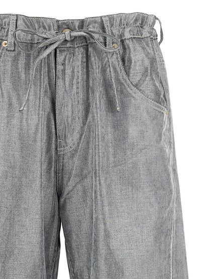 Jeans by Darkpark for women in cotton denim silver features a refined silhouette with a refined wide, defined by a and a refined long for a refined finish.