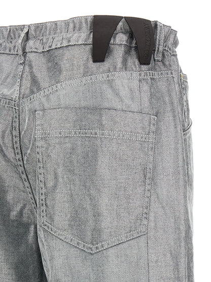 Jeans by Darkpark for women in cotton denim silver presents a refined pantology silhouette, artfully defined by a refined pantology wide, long, and a sophisticated .
