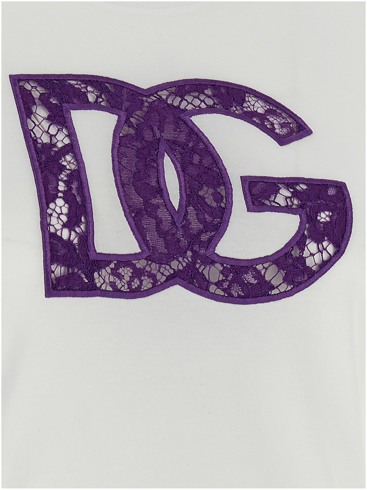 T-Shirt by Dolce & Gabbana for women in cotton white features an edgy silhouette, meticulously detailed with a sophisticated and for a truly edgy finish.