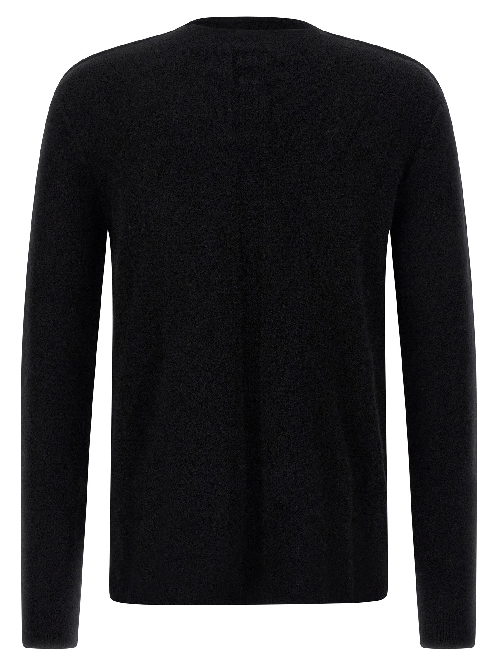 Cardigan by Rick Owens for men in polyamide & alpaca wool black features a nuanced silhouette with a refined boat neckline and nuanced detailing for a sophisticated look.