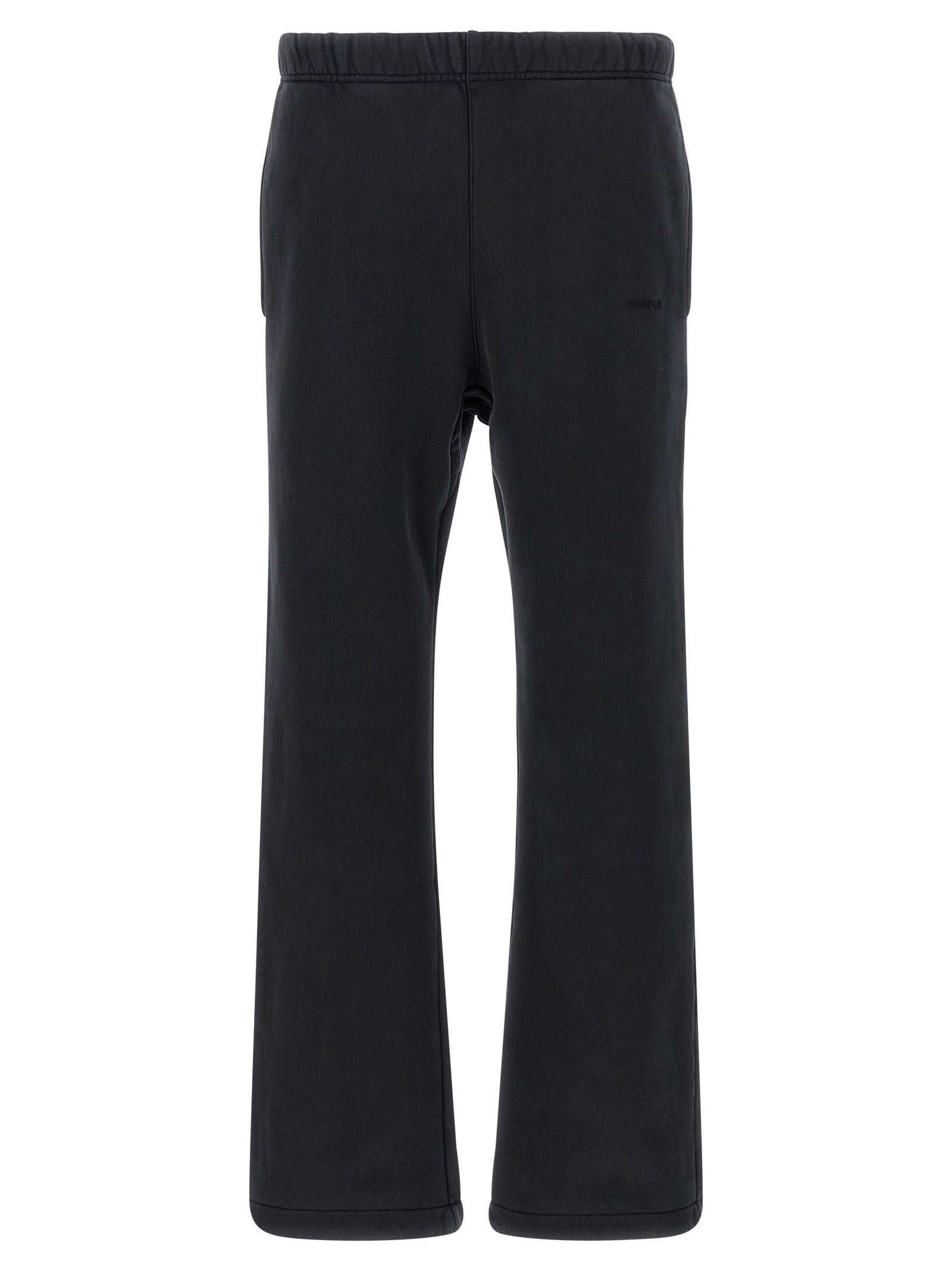Joggers by PURPLE for men in cotton black & purple features an sophisticated and straight-leg & wide with a precise long, creating a sophisticated and sophisticated silhouette.
