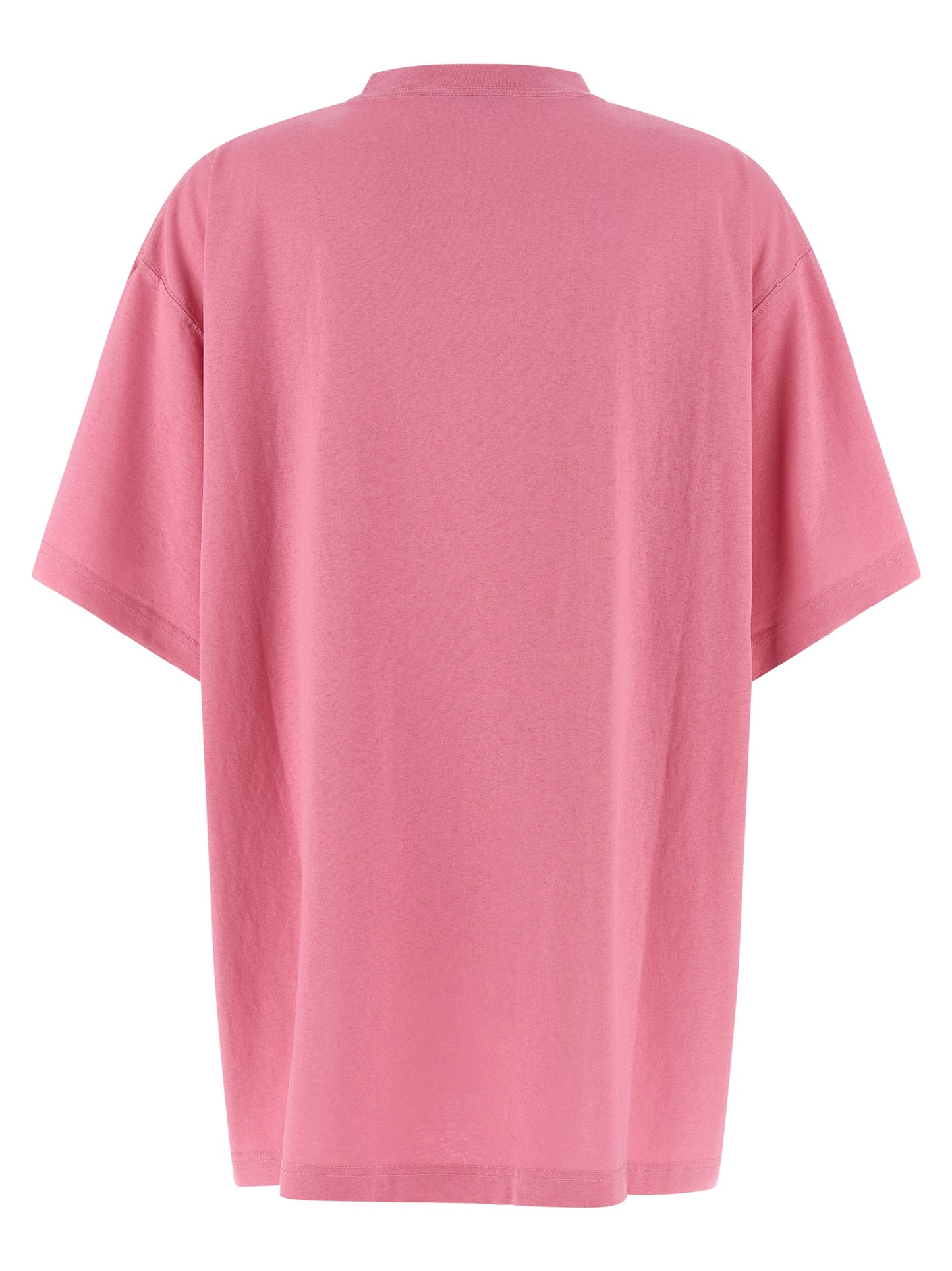 T-Shirt by Balenciaga for women in cotton multicolor & pink features a plush silhouette, showcasing a sophisticated and for a truly plush finish.