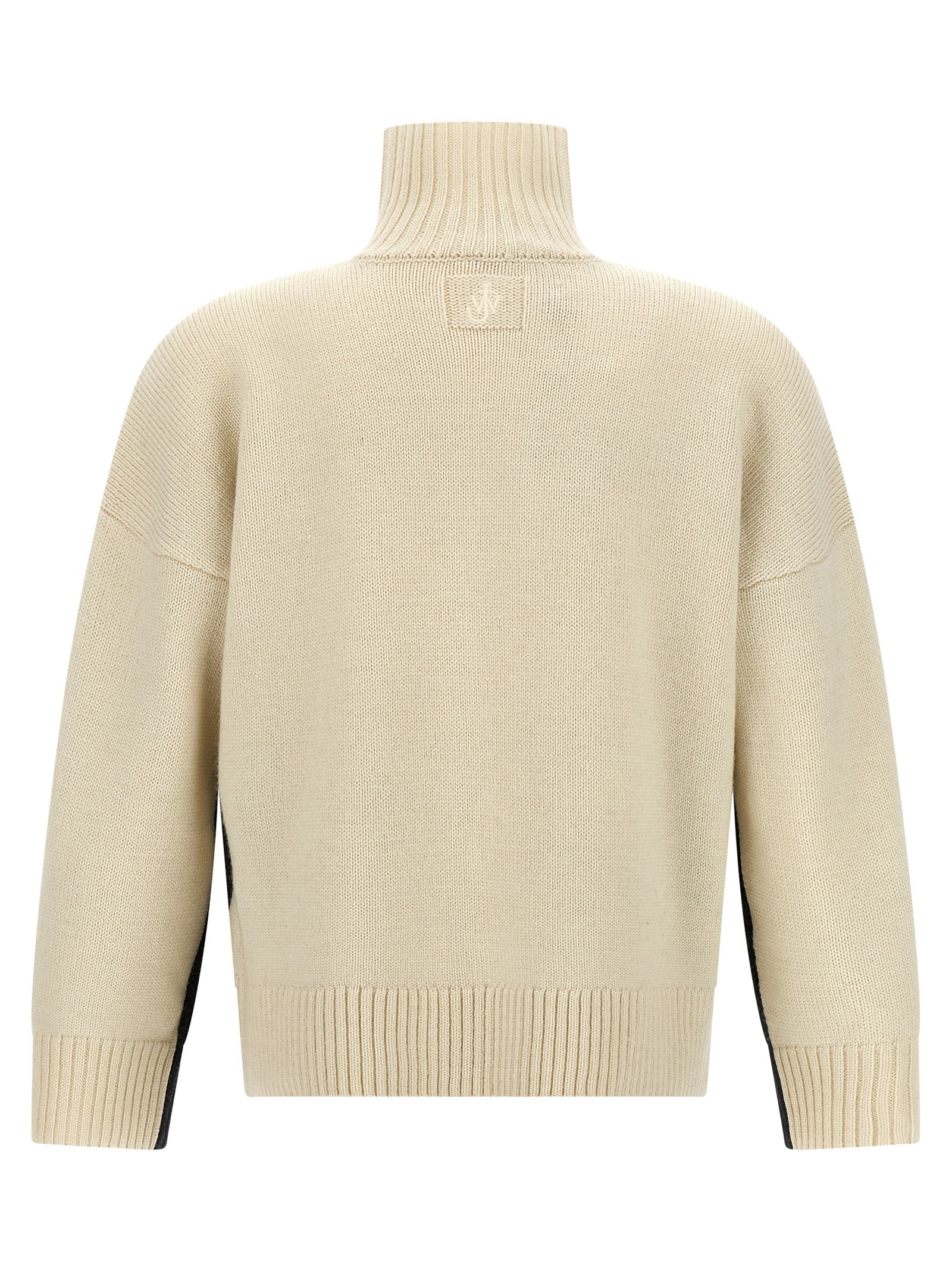 Cardigan by J.W.Anderson for men in cashmere acrylic wool gray presents a textural silhouette, artfully finished with a textural high-neck neckline and for a sophisticated, textural look.