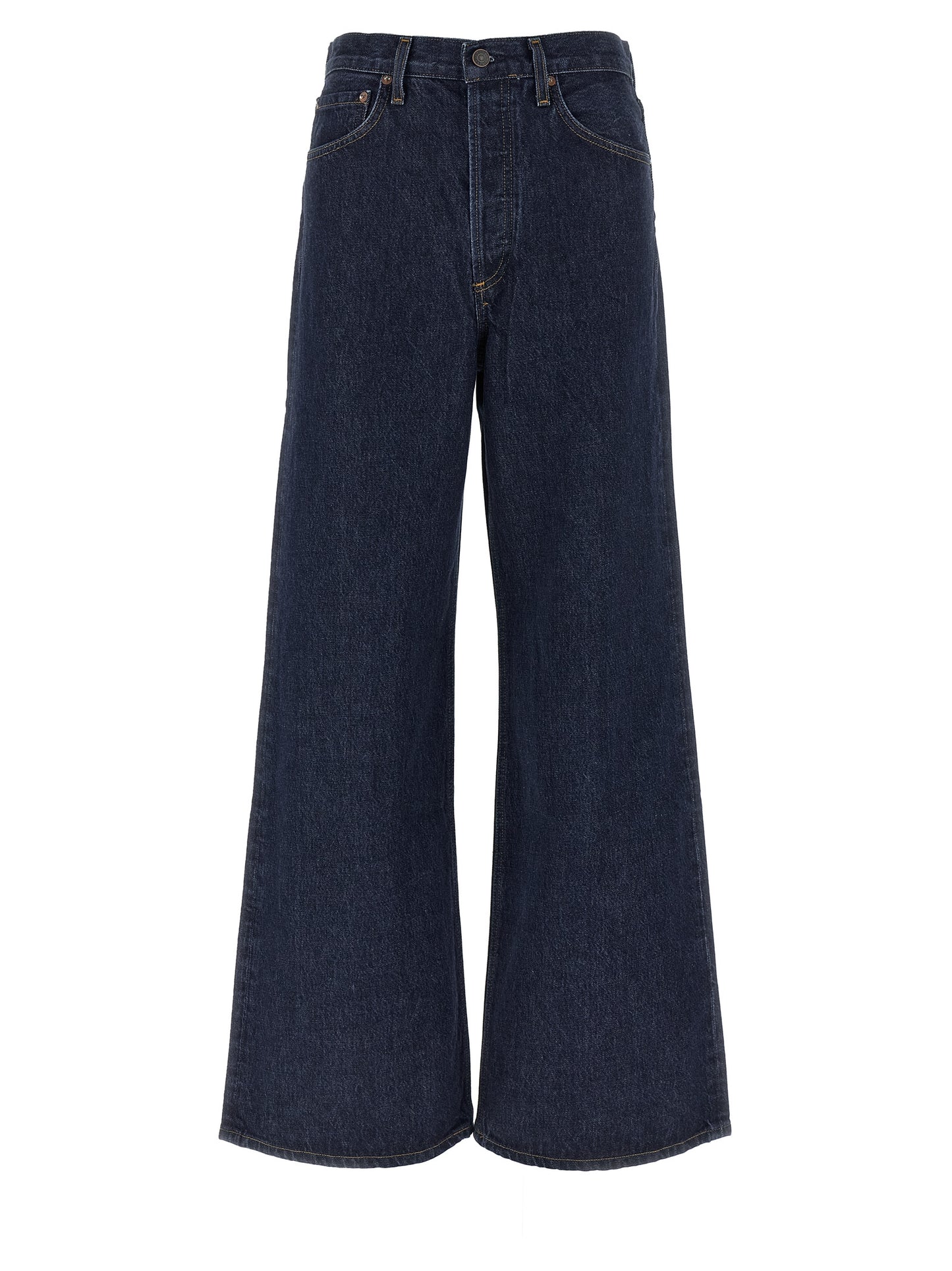 Jeans by Agolde for women in lyocell & denim cotton blue features an sophisticated high rise and relaxed-fit & wide with a precise long, creating a sophisticated and sophisticated silhouette.