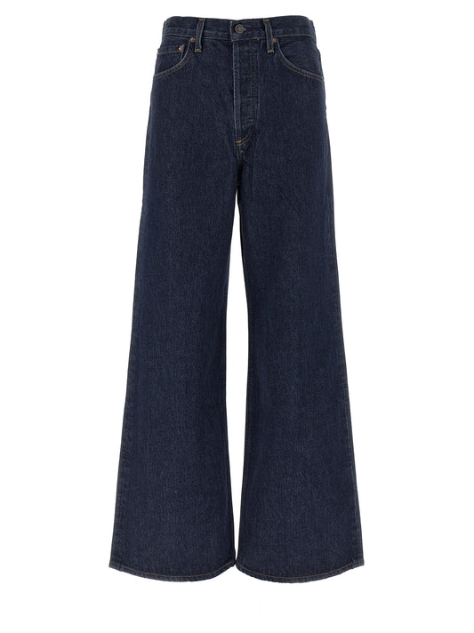 Jeans by Agolde for women in lyocell & denim cotton blue features an sophisticated high rise and relaxed-fit & wide with a precise long, creating a sophisticated and sophisticated silhouette.