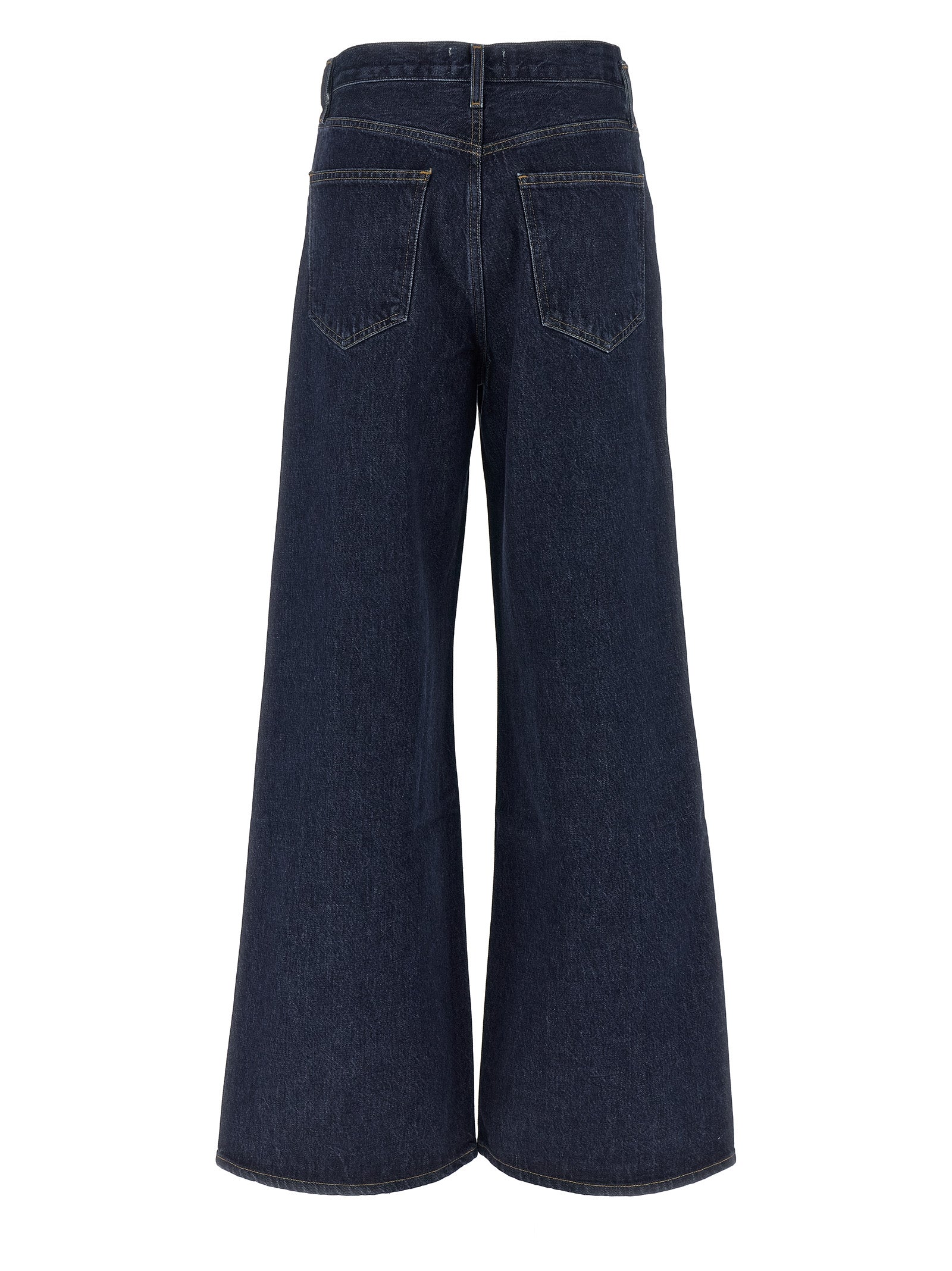 Jeans by Agolde for women in lyocell & denim cotton blue features an sartorial relaxed-fit & wide and long with a high rise cut for a sartorial finish.