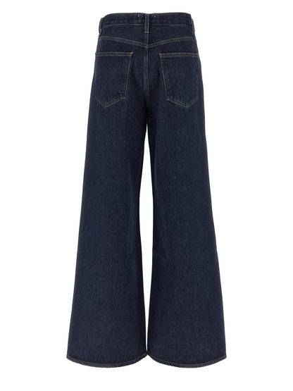 Jeans by Agolde for women in lyocell & denim cotton blue features an sartorial relaxed-fit & wide and long with a high rise cut for a sartorial finish.