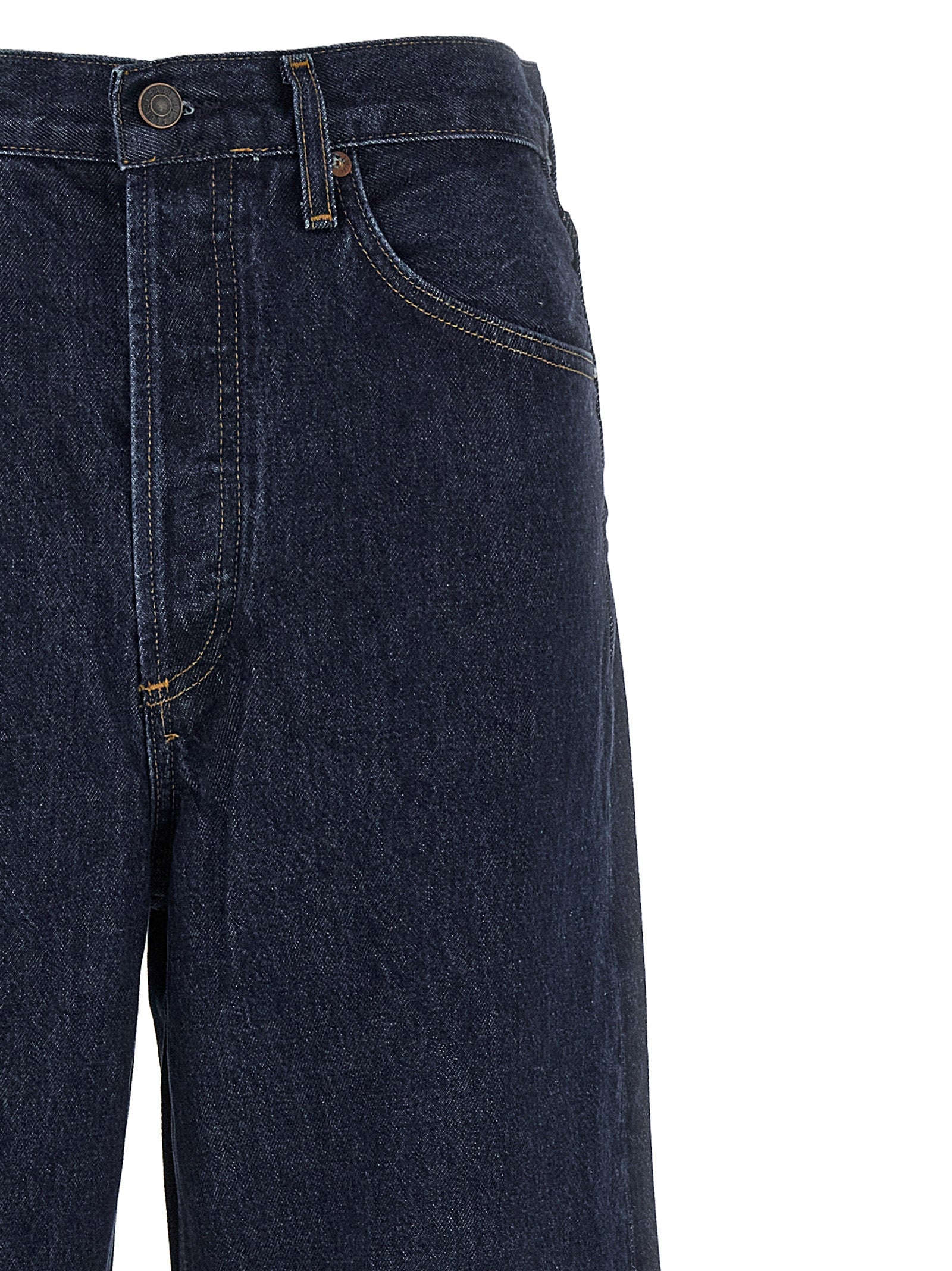 Jeans by Agolde for women in lyocell & denim cotton blue presents a tailored silhouette, showcasing a tailored relaxed-fit & wide and long cut with a refined high rise for a truly tailored aesthetic.