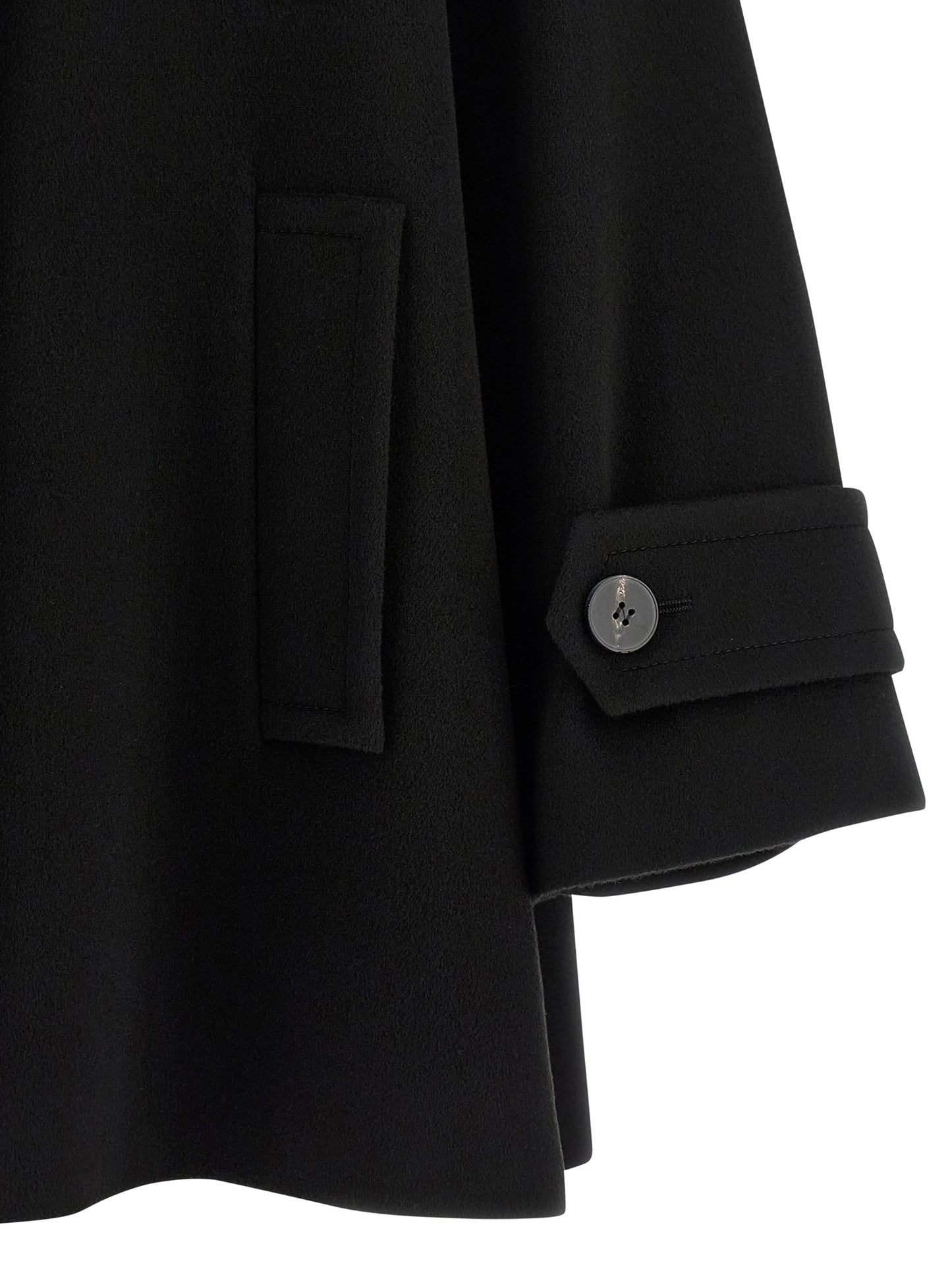 This Alberto Biani women virgin wool Trench Coat in black presents a high style silhouette, meticulously detailed with and a high style for a sophisticated, timeless look.