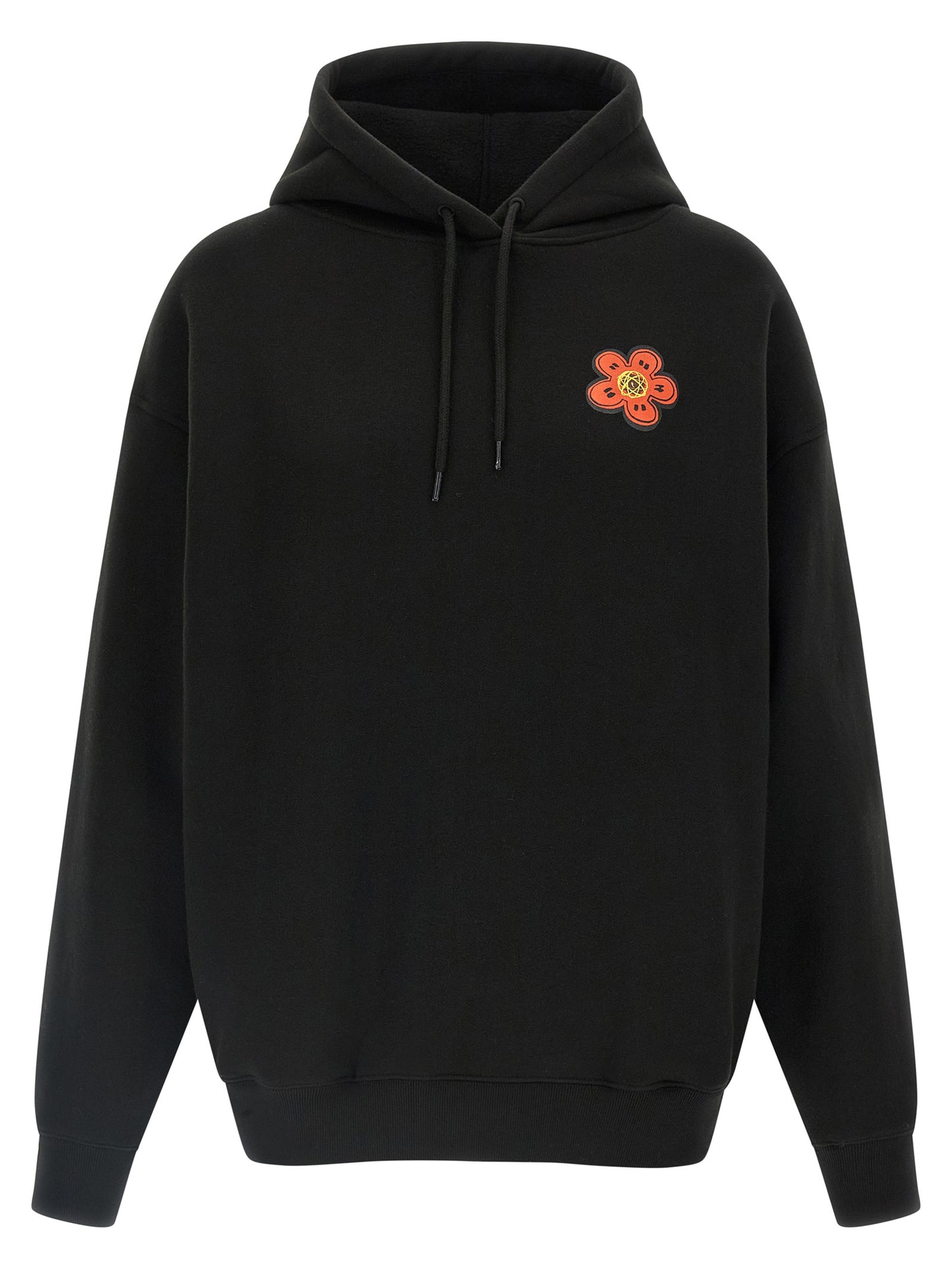 Sweatshirt Hoodie by Kenzo for women in cotton black & print features a authentic silhouette, showcasing a sophisticated hooded neckline and authentic detail for a refined finish.