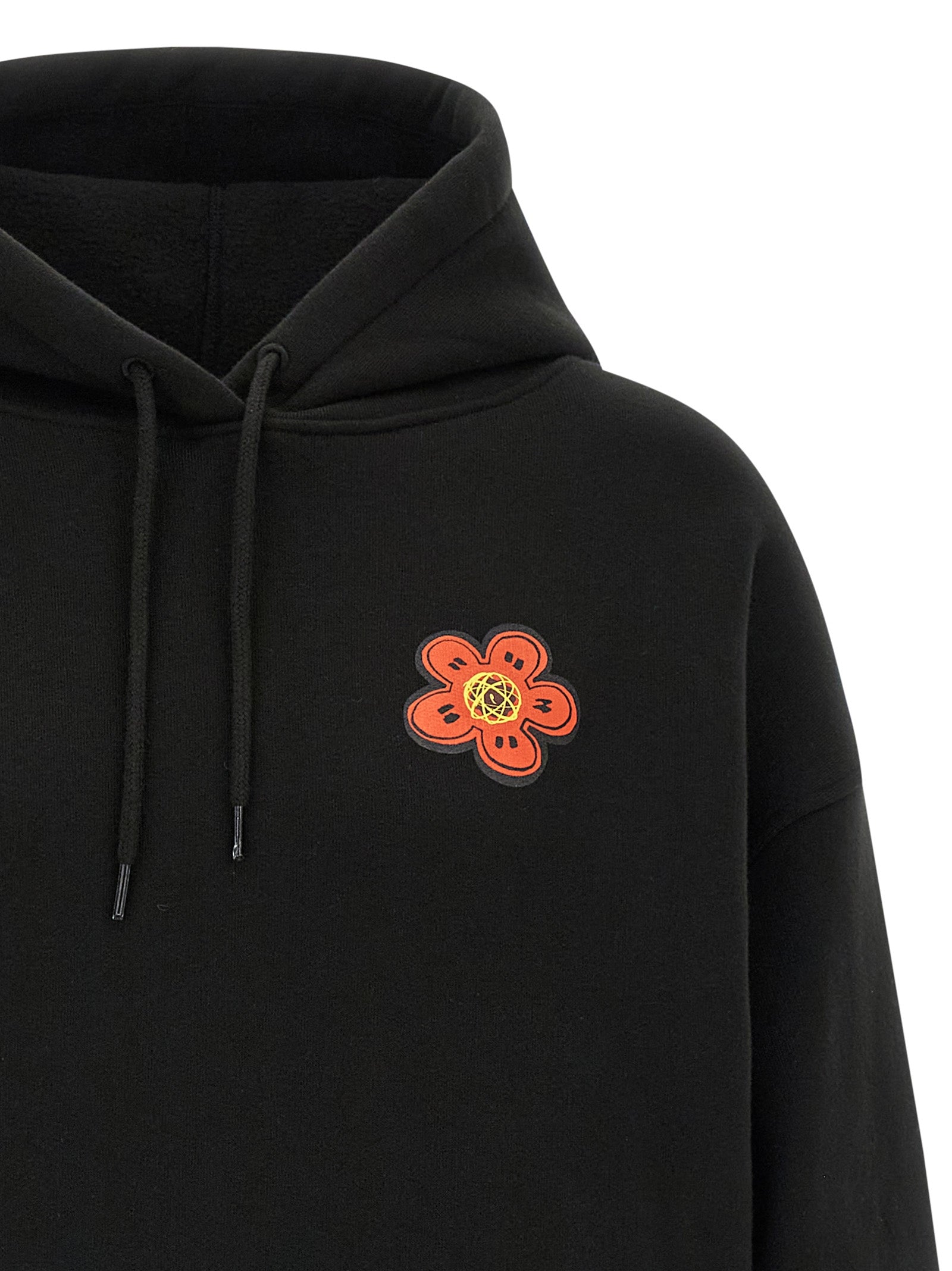 Sweatshirt Hoodie by Kenzo for women in cotton black & print features a edgy silhouette, detailed with a edgy hooded neckline and for a refined finish.