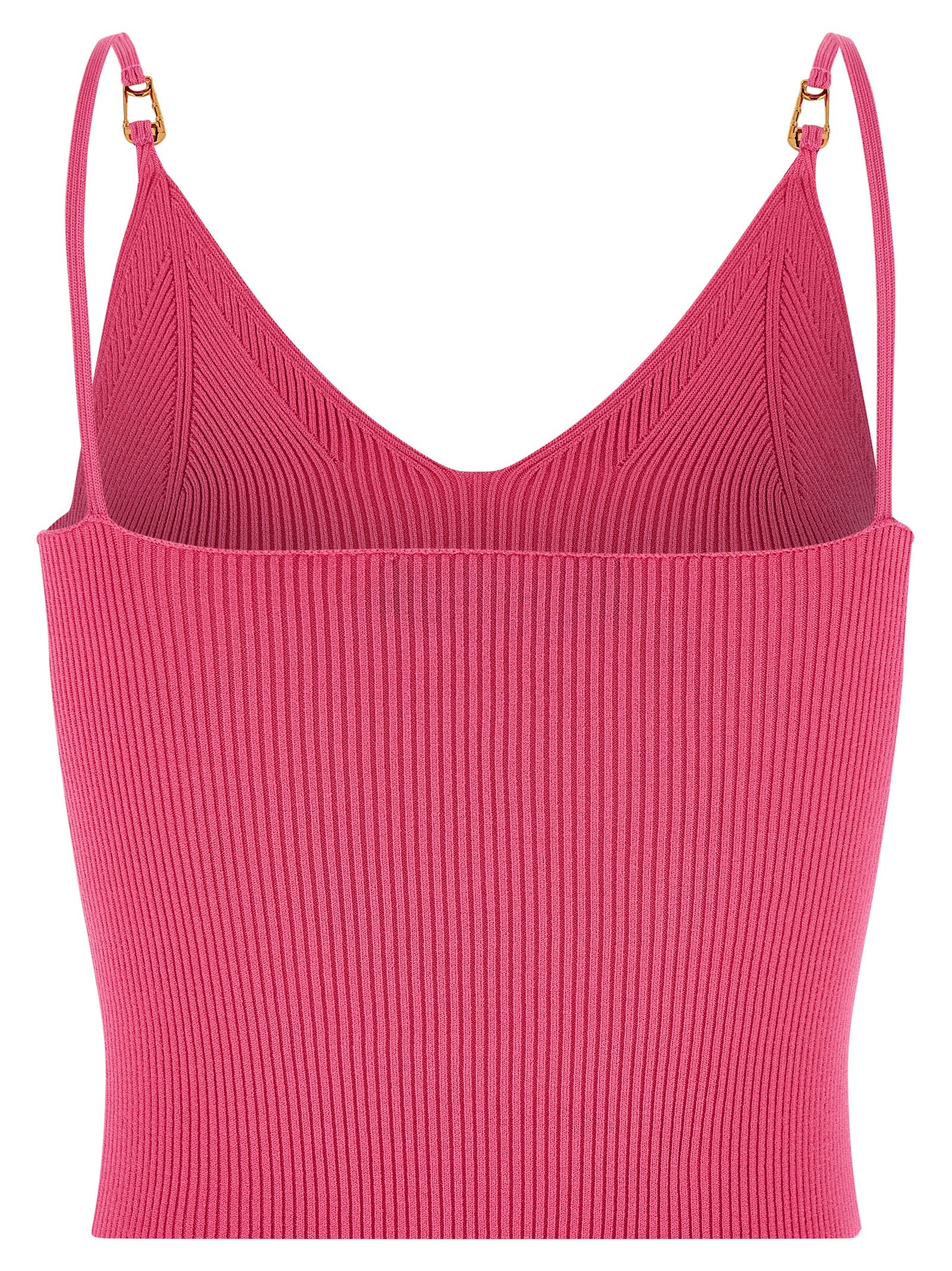 T-Shirt by Versace for women in polyester & viscose fuchsia features an on trend silhouette, perfectly showcasing a on trend and v-neck neckline for an elevated aesthetic.