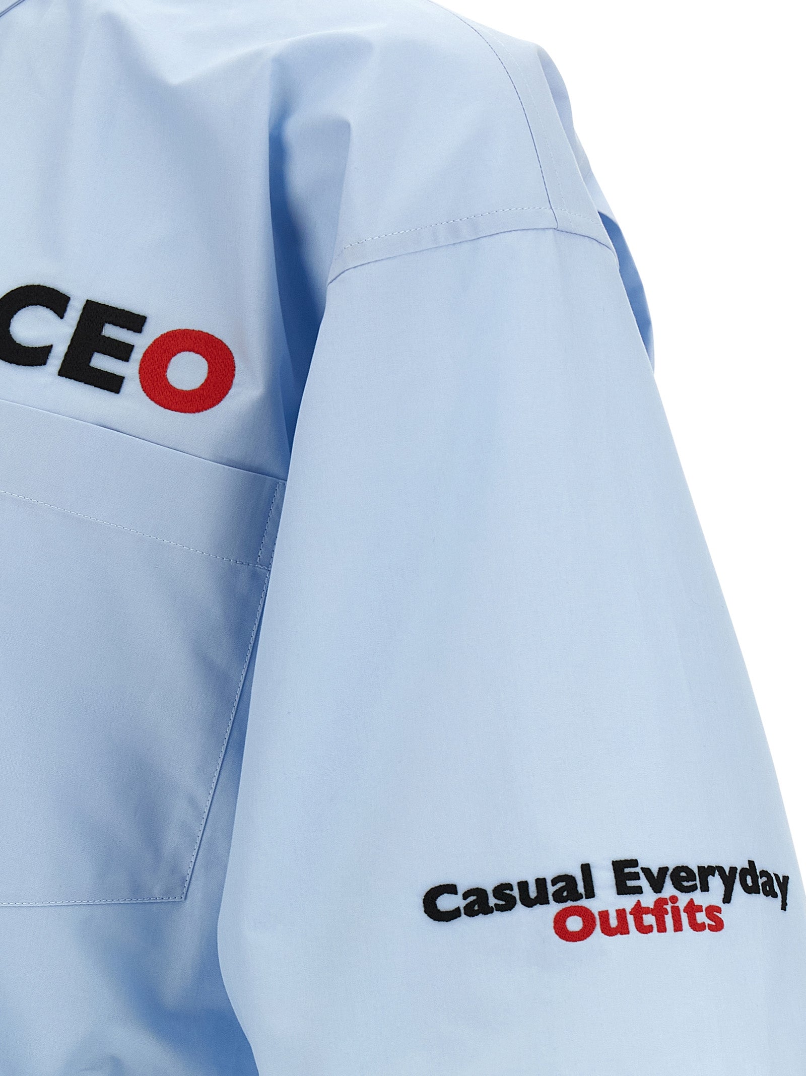 Shirt by Balenciaga for men in cotton light-blue showcases a sublime silhouette, artfully detailed with a sublime and for a sophisticated, sublime finish.