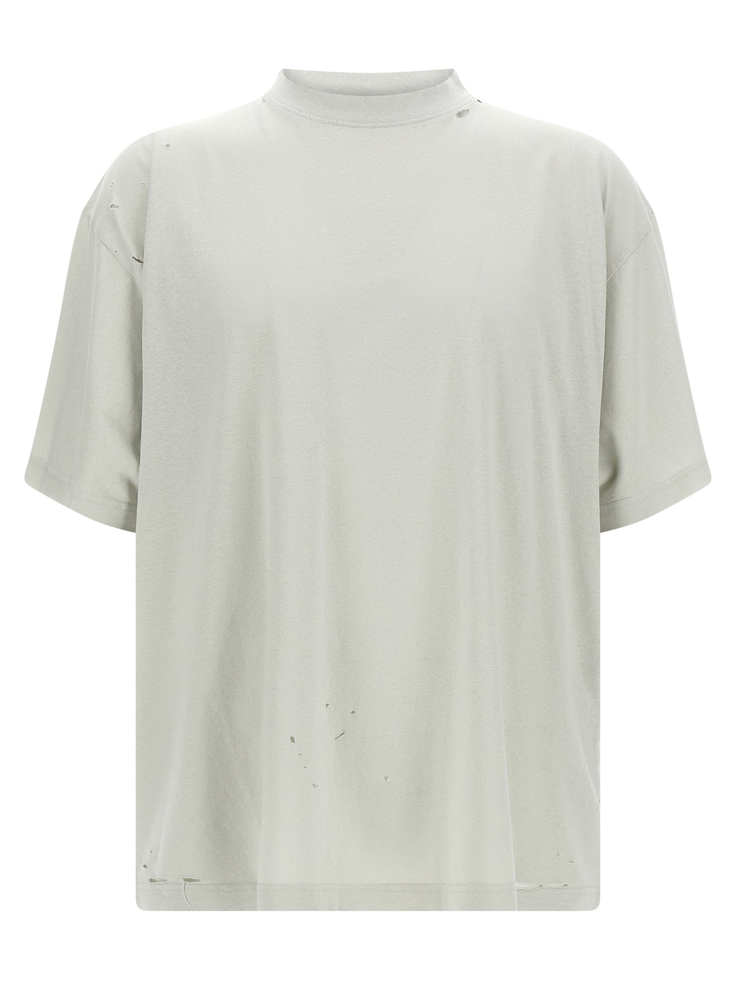 Balenciaga Women's Relaxed Fit Short-Sleeve Crew Neck Cotton T-Shirt - Beige Print