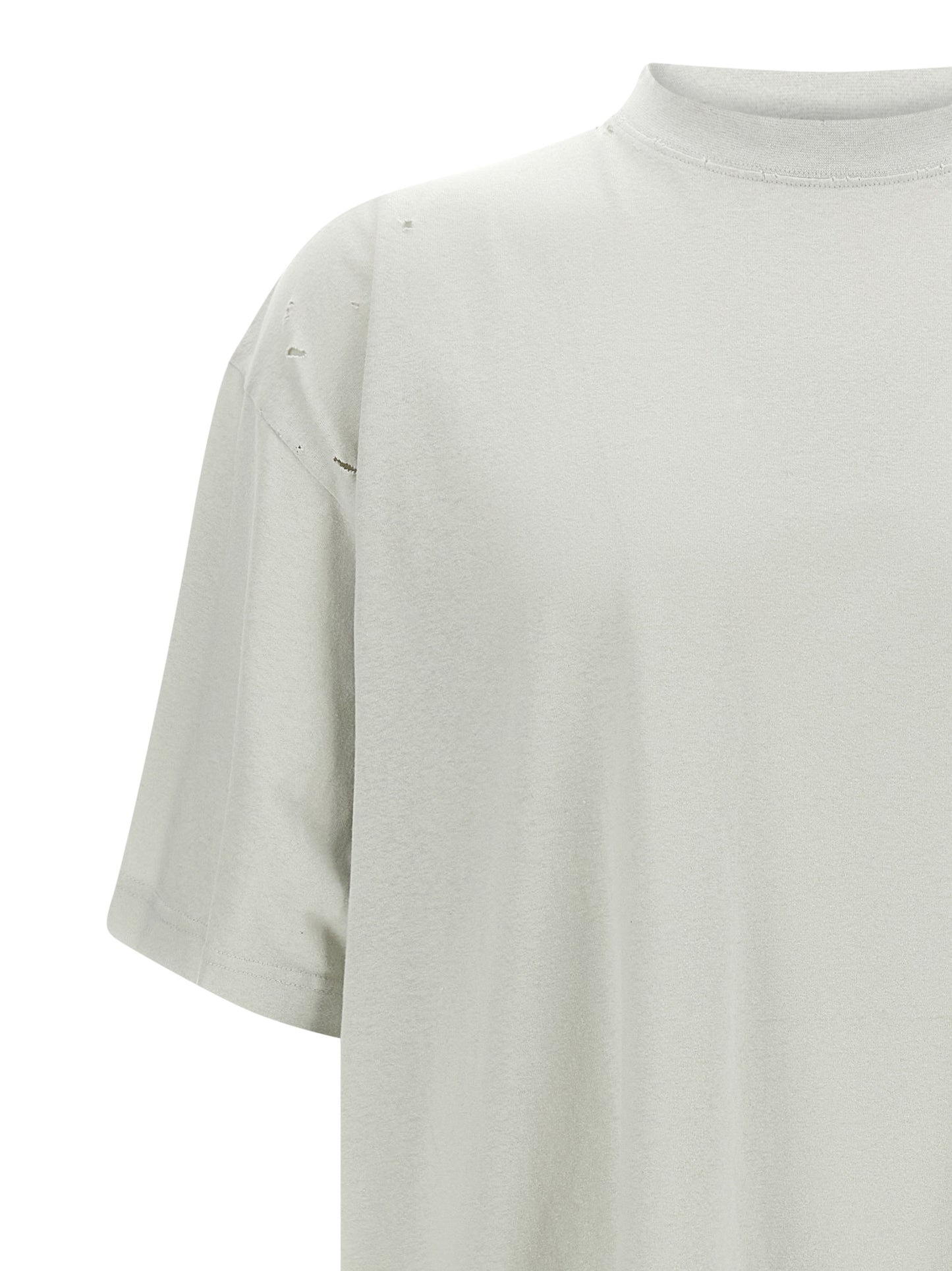 Balenciaga Women's Relaxed Fit Short-Sleeve Crew Neck Cotton T-Shirt - Beige Print