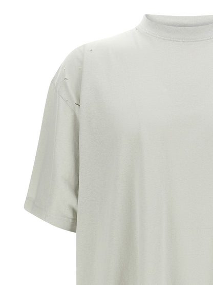 Balenciaga Women's Relaxed Fit Short-Sleeve Crew Neck Cotton T-Shirt - Beige Print