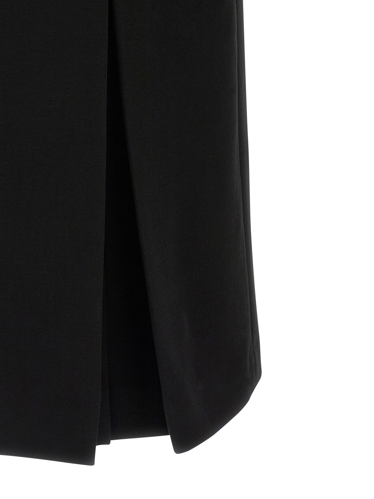 Dress by Ermanno Scervino for women in stretch polyamide viscose black presents a sinuous silhouette, showcasing a sophisticated and detailed with a sinuous midi for a refined finish.