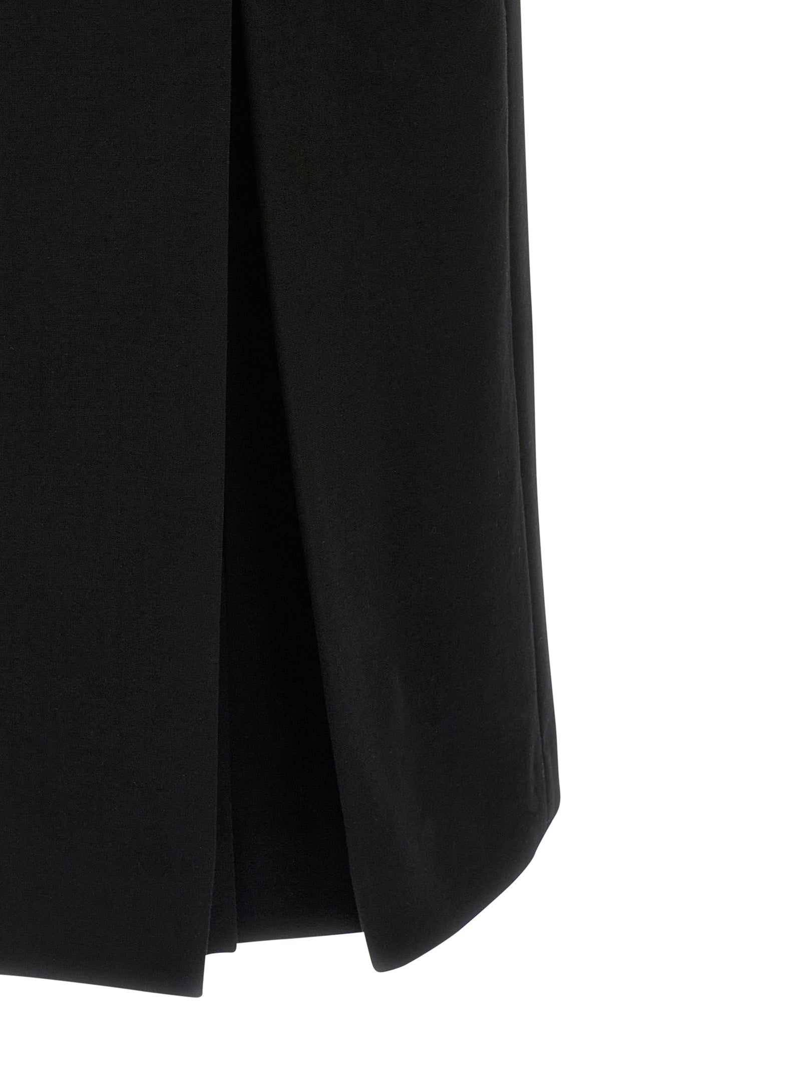Dress by Ermanno Scervino for women in stretch polyamide viscose black presents a sinuous silhouette, showcasing a sophisticated and detailed with a sinuous midi for a refined finish.