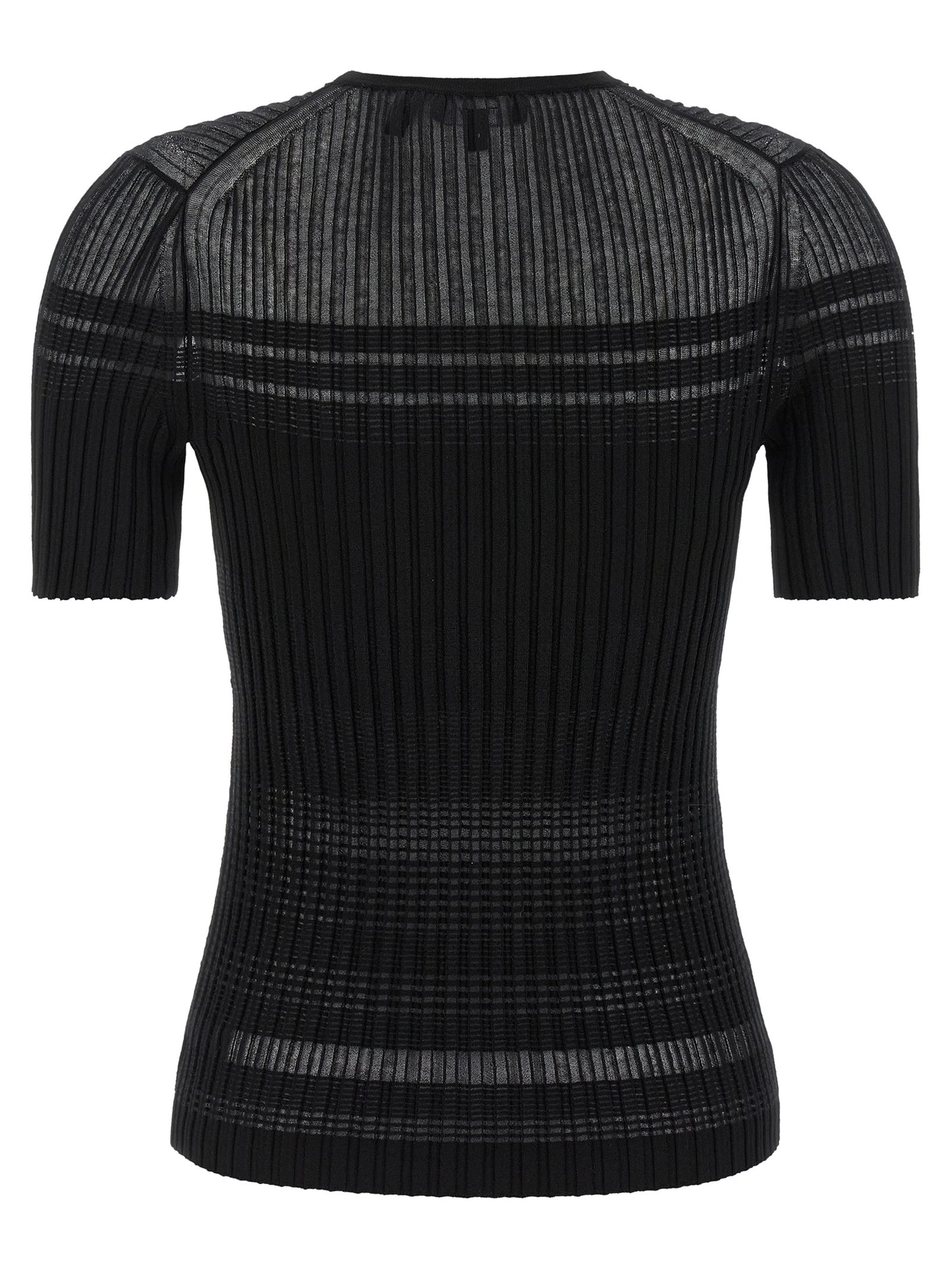 T-Shirt by Theory for women in cotton nylon black showcases a dramatic silhouette, elegantly detailed with a dramatic crew neckline and for a truly dramatic finish.