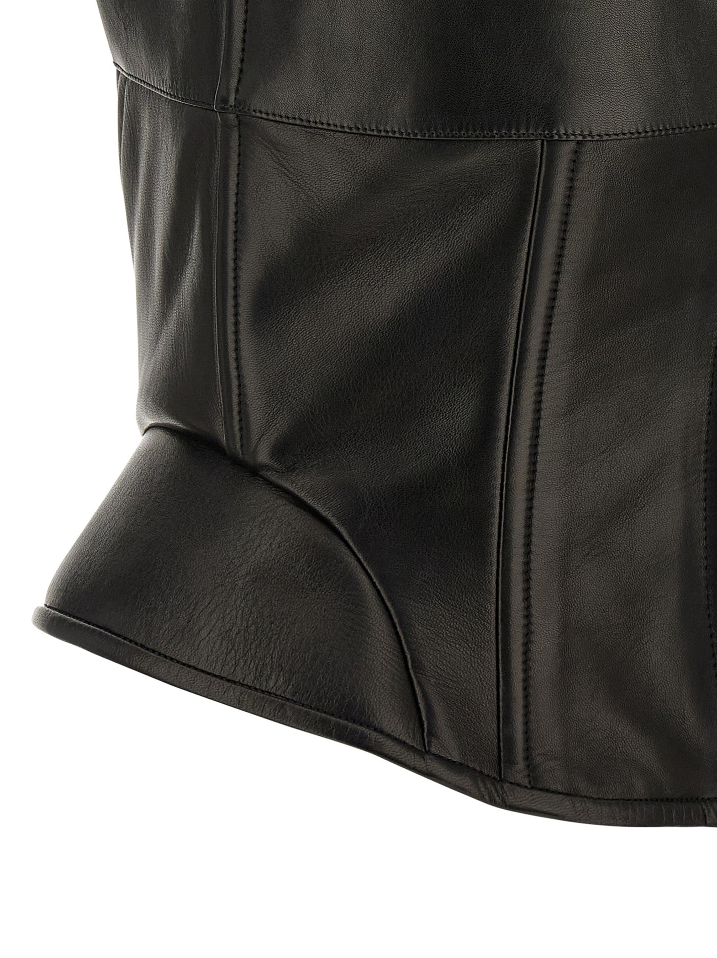 Tank Top by Ermanno Scervino for women in lamb leather black presents a uncompromising silhouette, artfully detailed with a uncompromising and for a sophisticated, uncompromising finish.