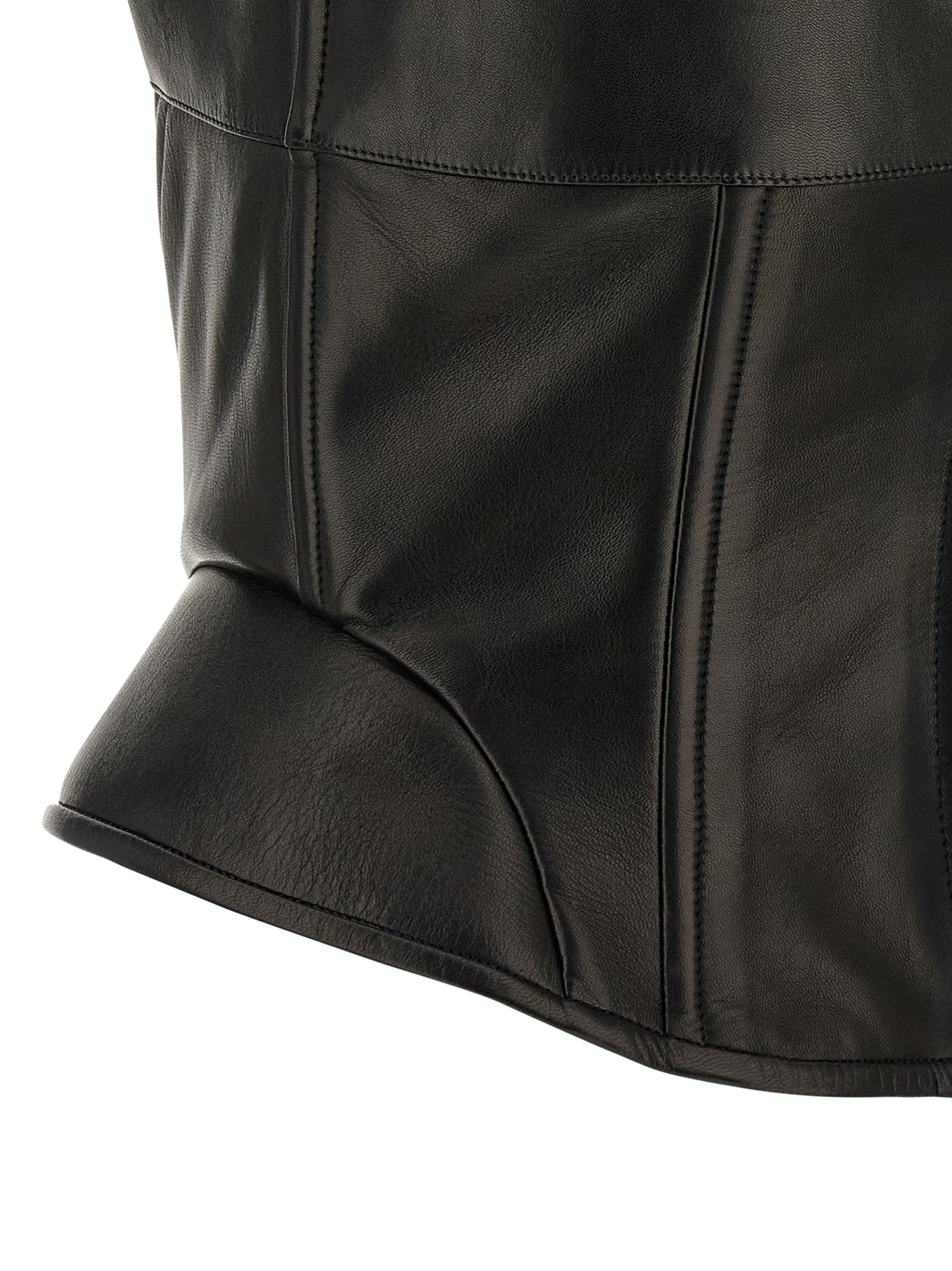 Tank Top by Ermanno Scervino for women in lamb leather black presents a uncompromising silhouette, artfully detailed with a uncompromising and for a sophisticated, uncompromising finish.