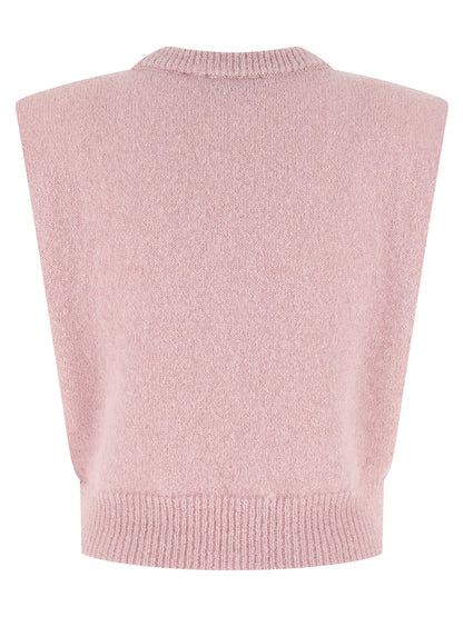 Vest by ROTATE BIRGER CHRISTENSEN for women in alpaca wool & polyamide multicolor & pink features an contemporary silhouette, showcasing refined insulated and a contemporary for a sophisticated layered look.