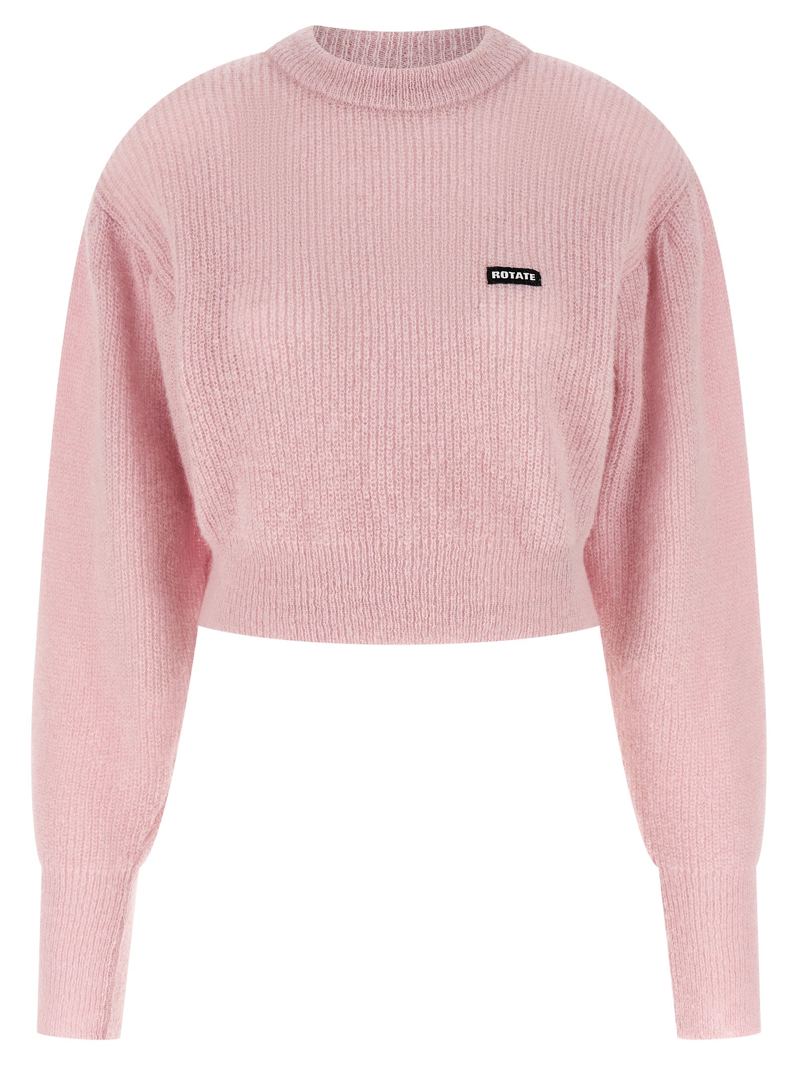 Cardigan by ROTATE BIRGER CHRISTENSEN for women in alpaca wool & polyamide multicolor & pink features a dramatic silhouette, showcasing a sophisticated round neckline and dramatic detail for a timeless, premium look.