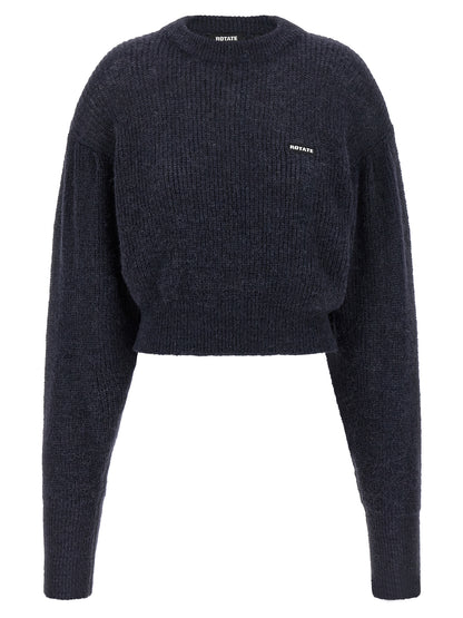 ROTATE BIRGER CHRISTENSEN Blue Wool Cardigan