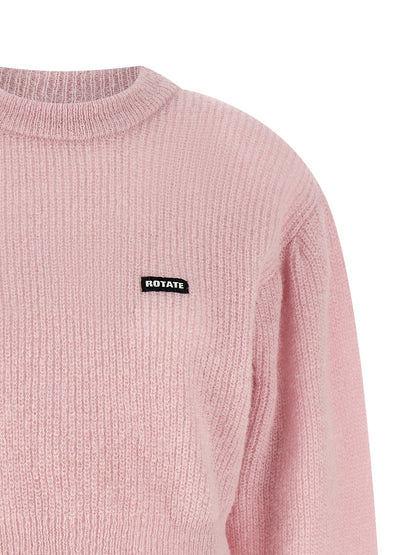 Cardigan by ROTATE BIRGER CHRISTENSEN for women in alpaca wool & polyamide multicolor & pink features an crisp silhouette, showcasing a sophisticated round neckline and detail for a truly crisp finish.
