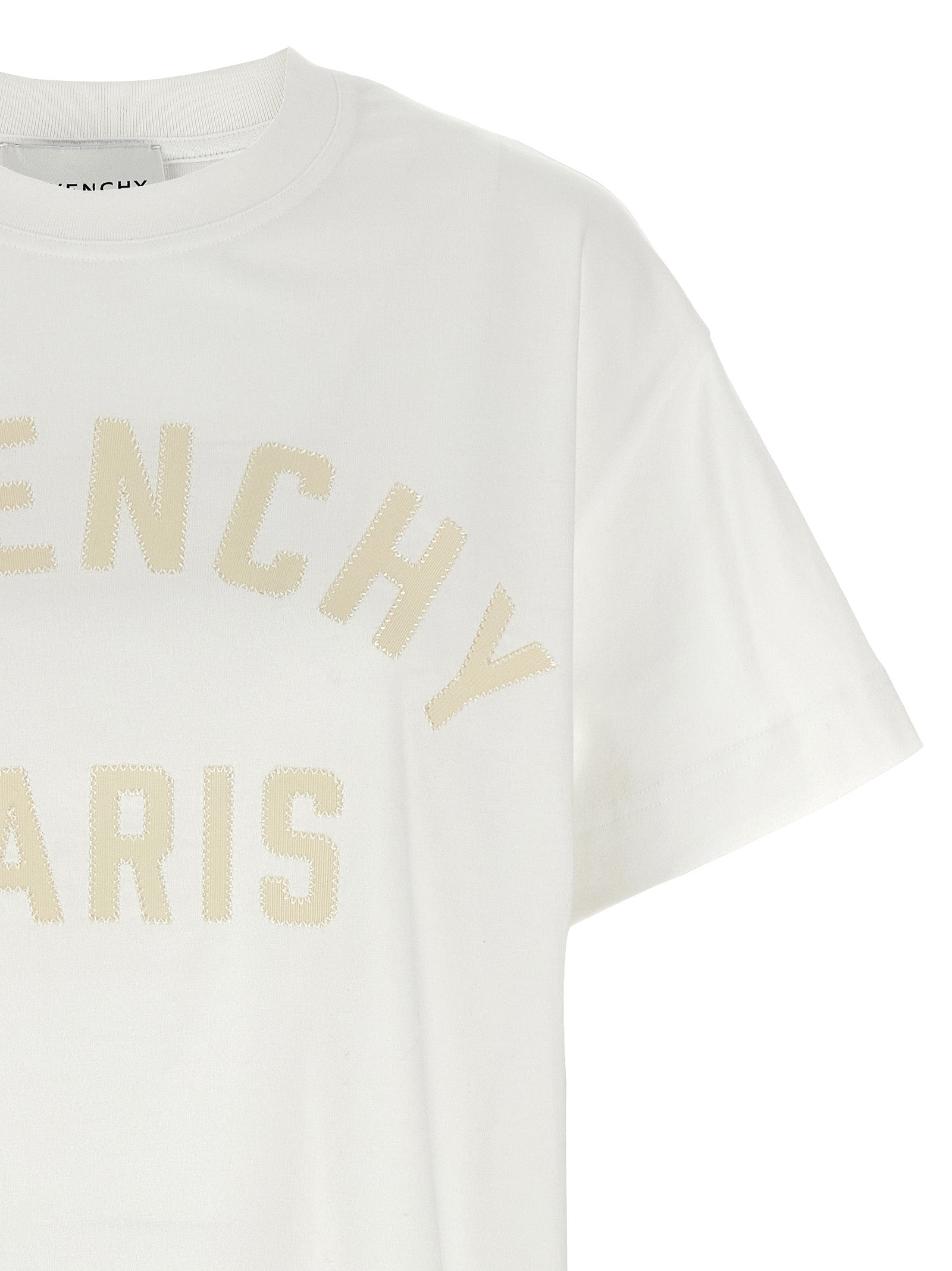 T-Shirt by Givenchy for women in cotton white features a plush silhouette, showcasing a sophisticated crew neckline and for a truly plush finish.