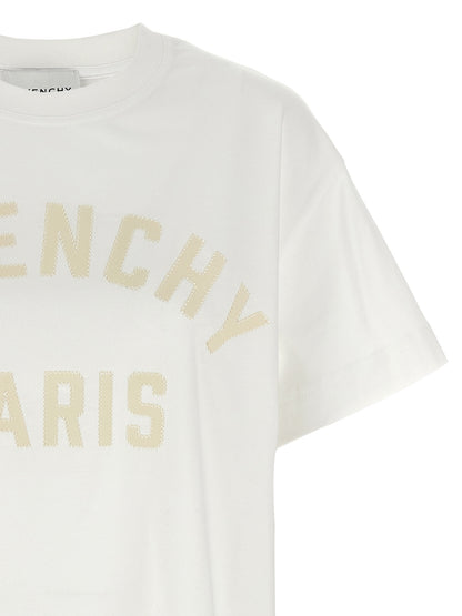T-Shirt by Givenchy for women in cotton white features a plush silhouette, showcasing a sophisticated crew neckline and for a truly plush finish.