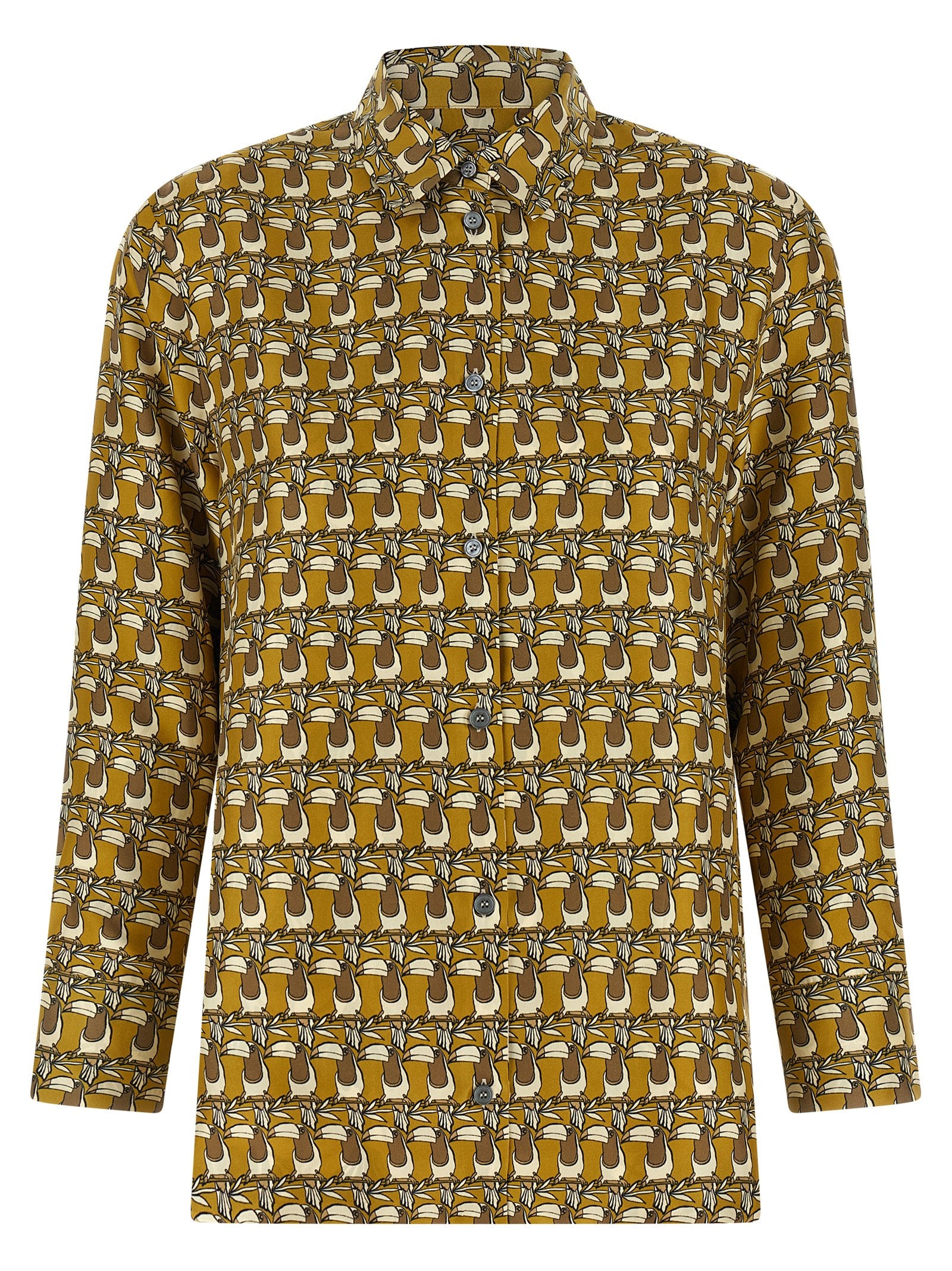 Blouse by Max Mara for women in silk twill multicolor & patterned features an polished silhouette, showcasing a sophisticated and detail for a truly polished finish.