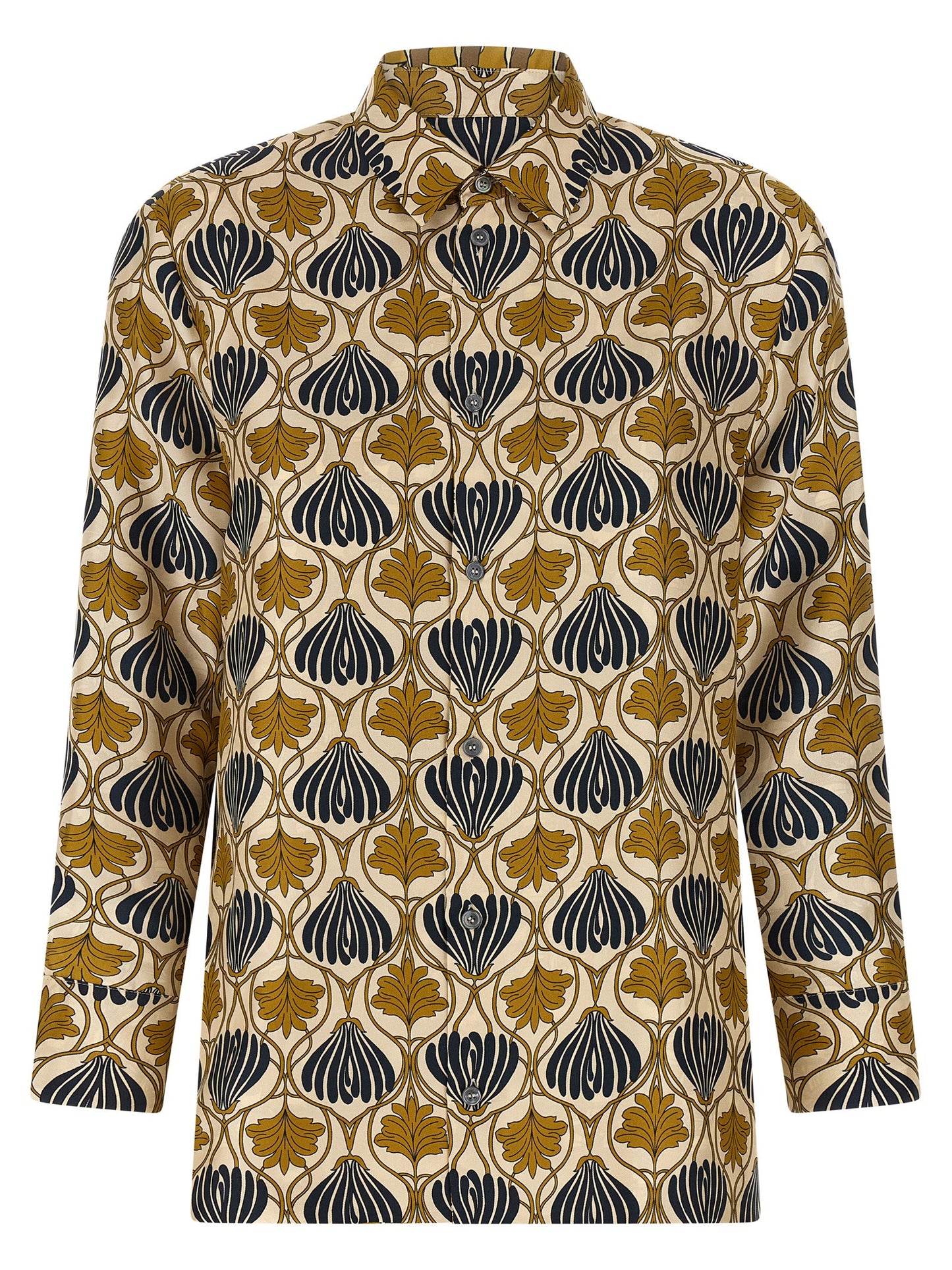 Blouse by Max Mara for women in silk twill multicolor & patterned, featuring a nuanced and nuanced for a sophisticated finish.