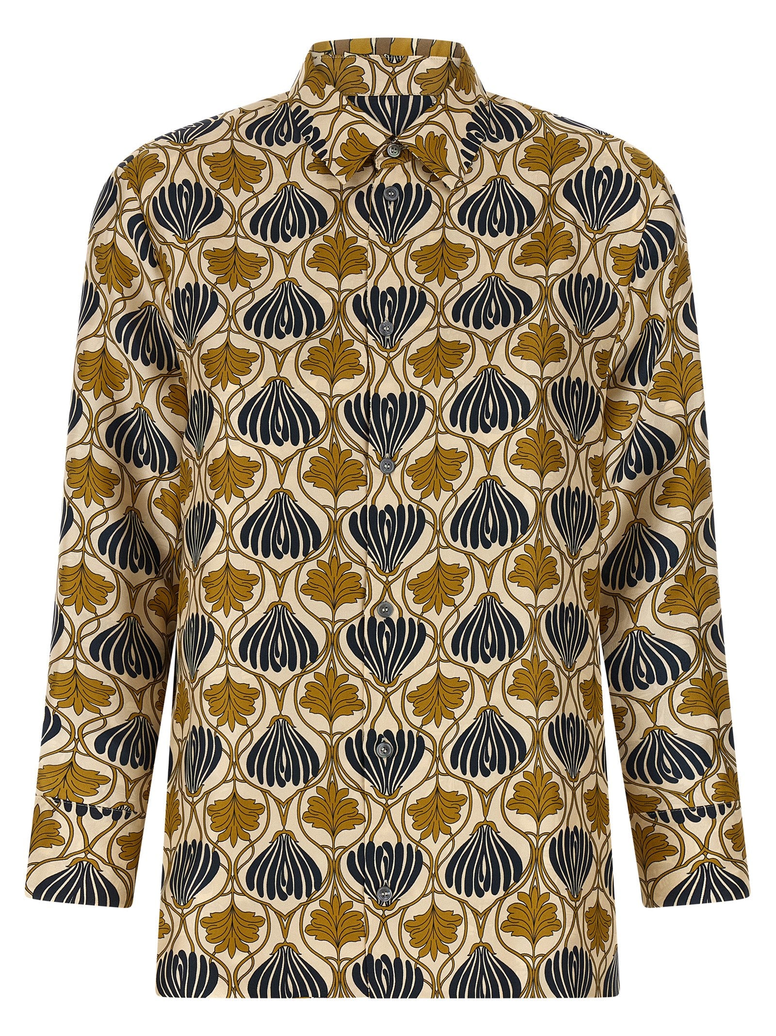Blouse by Max Mara for women in silk twill multicolor & patterned, featuring a nuanced and nuanced for a sophisticated finish.