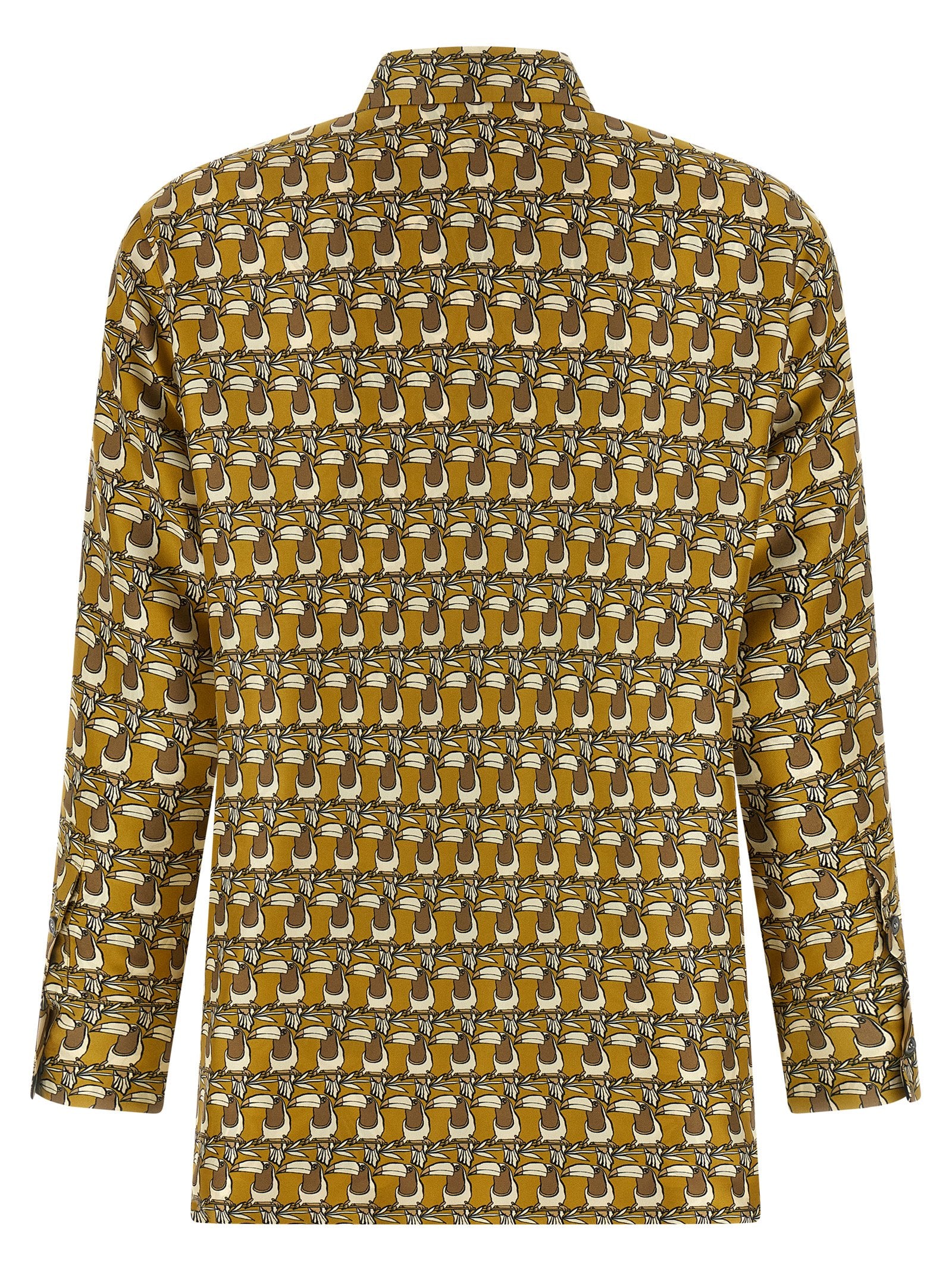 Blouse by Max Mara for women in silk twill multicolor & patterned features an architectural silhouette with a refined and elegant for a architectural look.