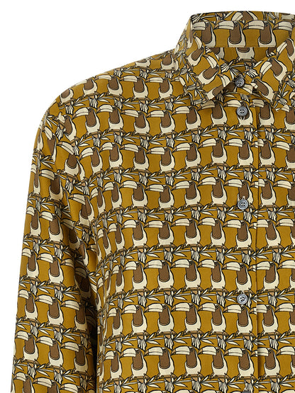 Blouse by Max Mara for women in silk twill multicolor & patterned showcases a sleek silhouette, elegantly detailed with a sleek and for a sleek finish.