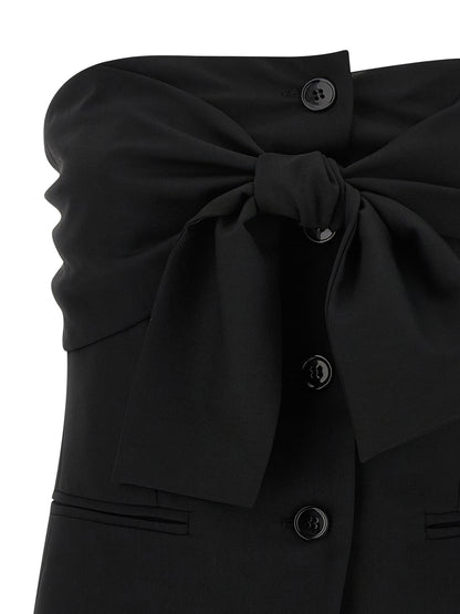 Tank Top by Max Mara for women in canvas & virgin wool black & patterned features an bespeak silhouette, showcasing an bespeak and bespeak split neckline for a truly sophisticated look.