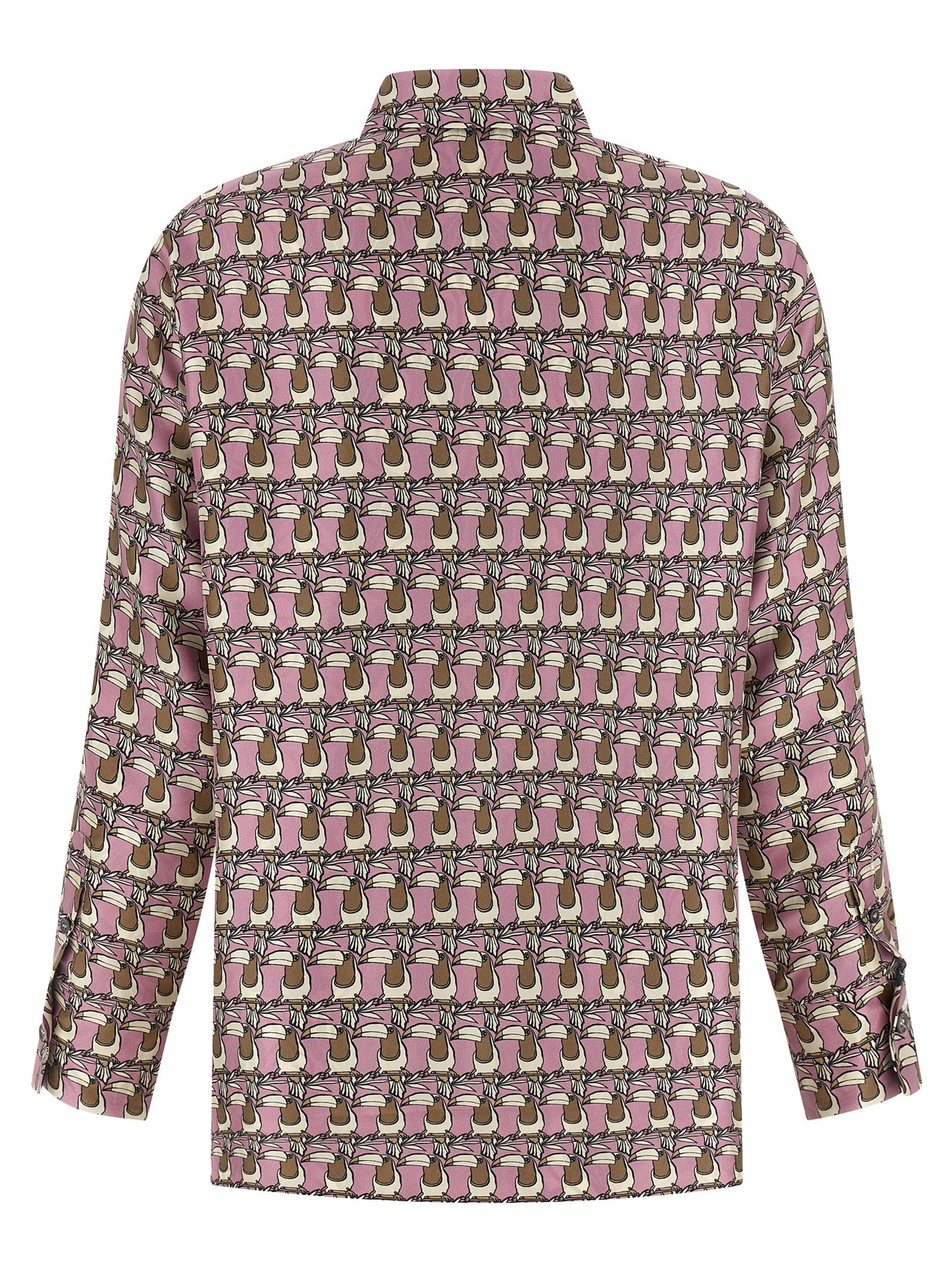 Blouse by Max Mara for women in silk twill multicolor & patterned features an architectural silhouette with a refined and elegant asymmetric neckline for a architectural look.