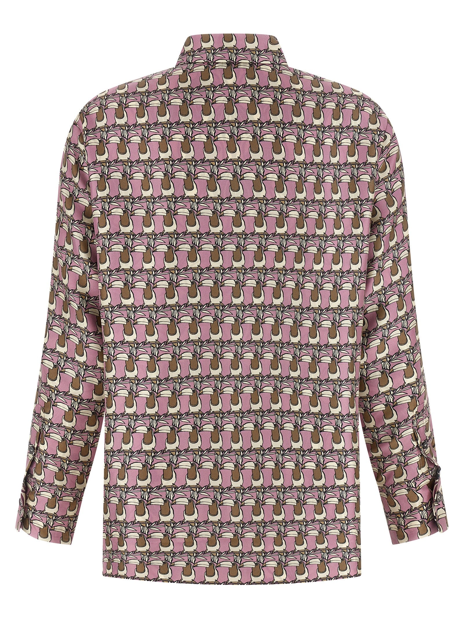 Blouse by Max Mara for women in silk twill multicolor & patterned features an architectural silhouette with a refined and elegant asymmetric neckline for a architectural look.