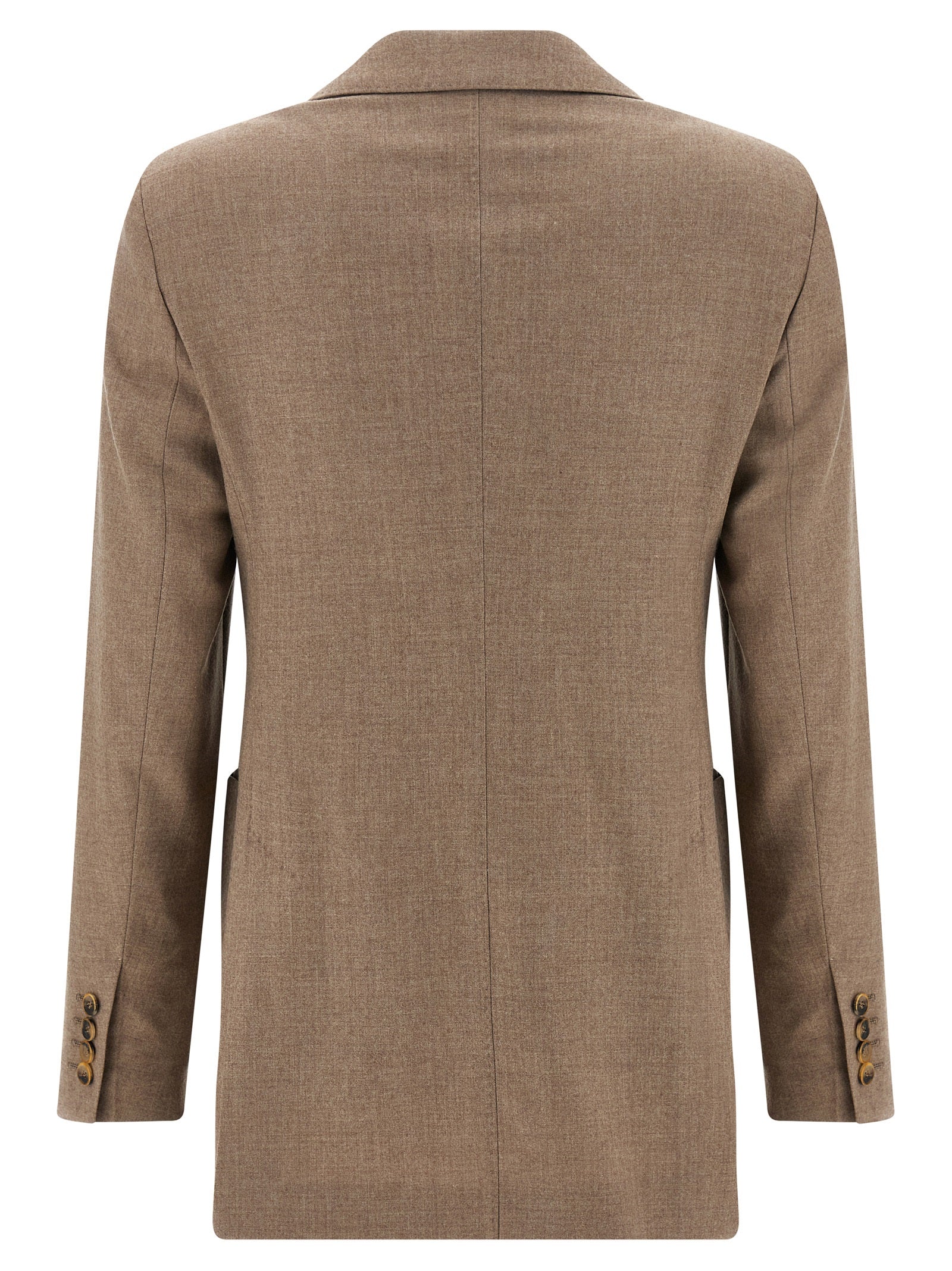 This Blazer by Max Mara for women in cashmere & cupro beige presents a tailored silhouette, meticulously tailored with a tailored and distinctive for a tailored finish.