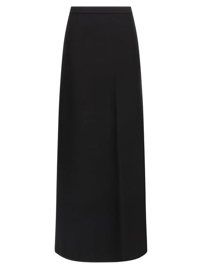 Skirt by Max Mara for women in stretch polyamide cotton black features an tailored silhouette, artfully capturing the essence of Women's Flared Stretch Polyamide Cotton Mini Skirt in a sophisticated mini.