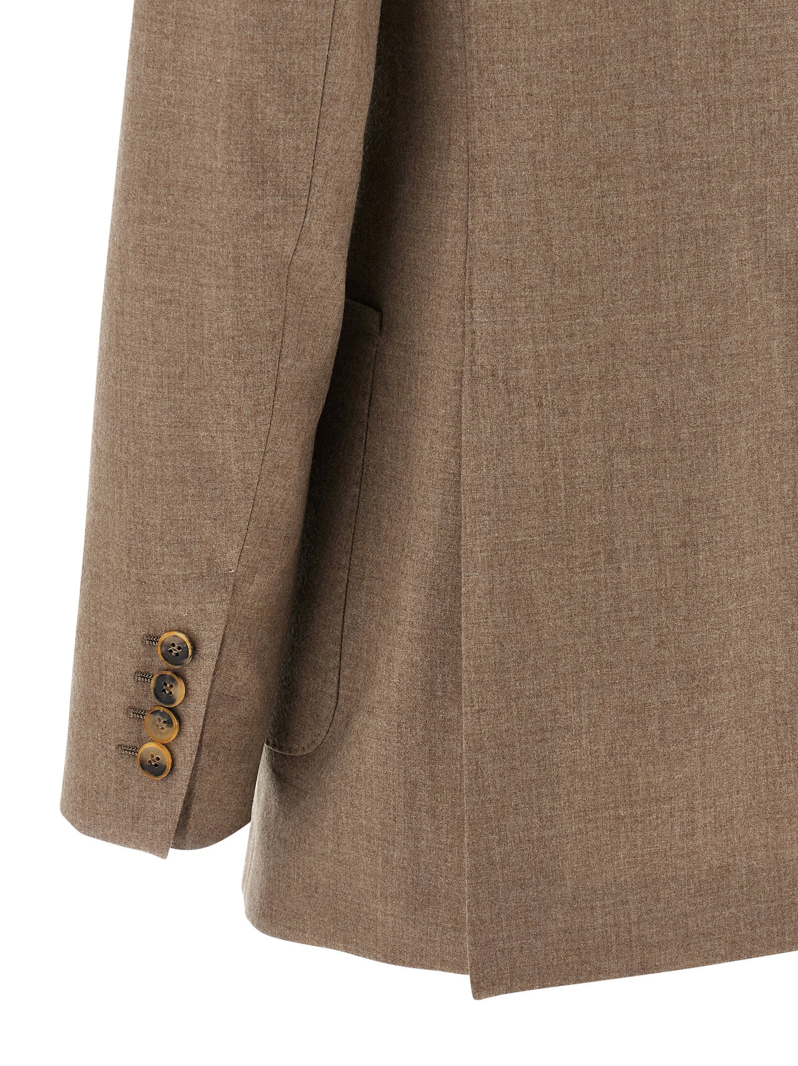 Blazer by Max Mara for women in cashmere & cupro beige features an sartorial silhouette, showcasing a sophisticated and sartorial for a truly sartorial finish.