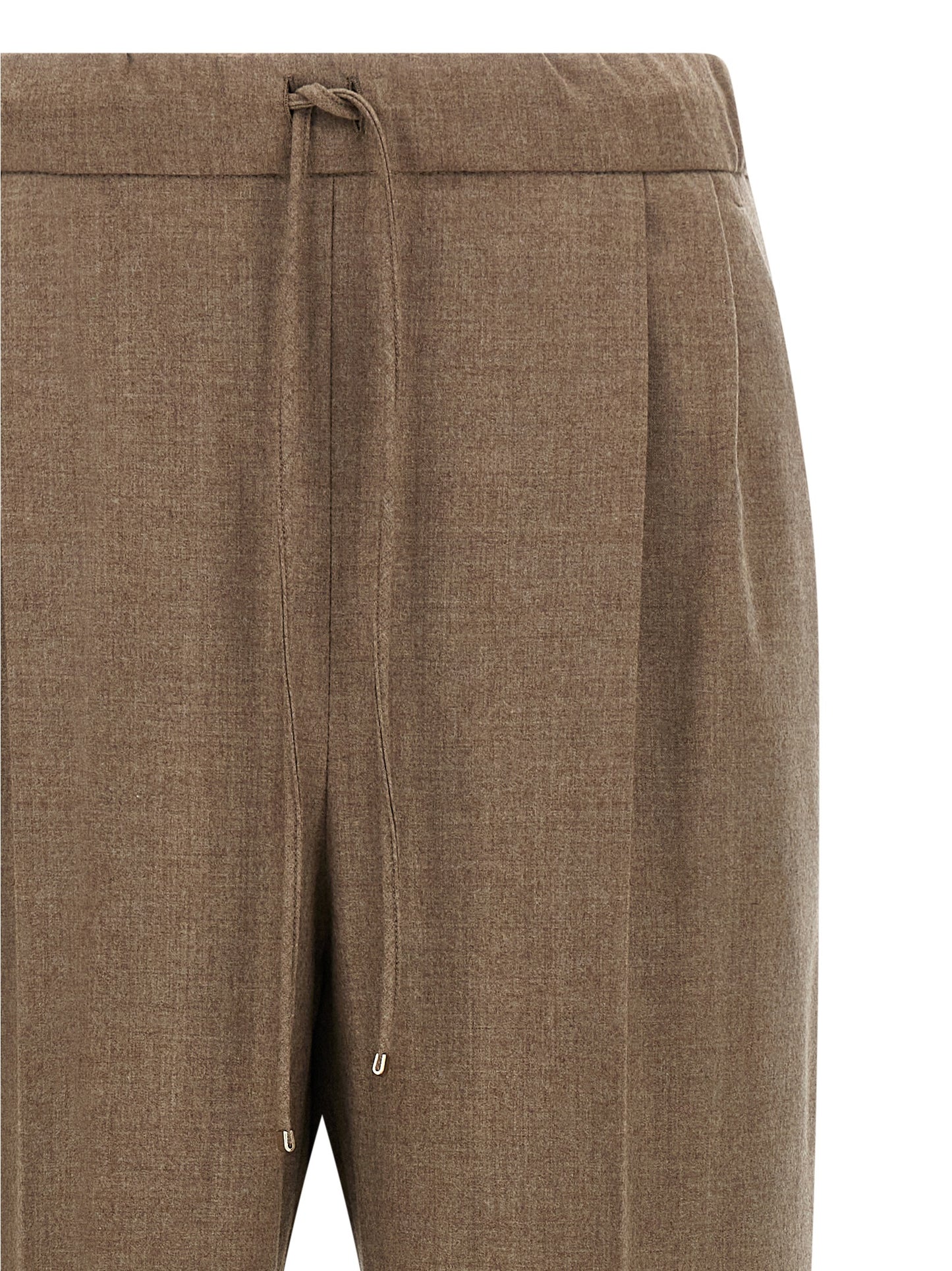 Trousers by Max Mara for women in cashmere gray features a sculptural silhouette, showcasing a sculptural straight-leg and long with a sophisticated for a sculptural finish.