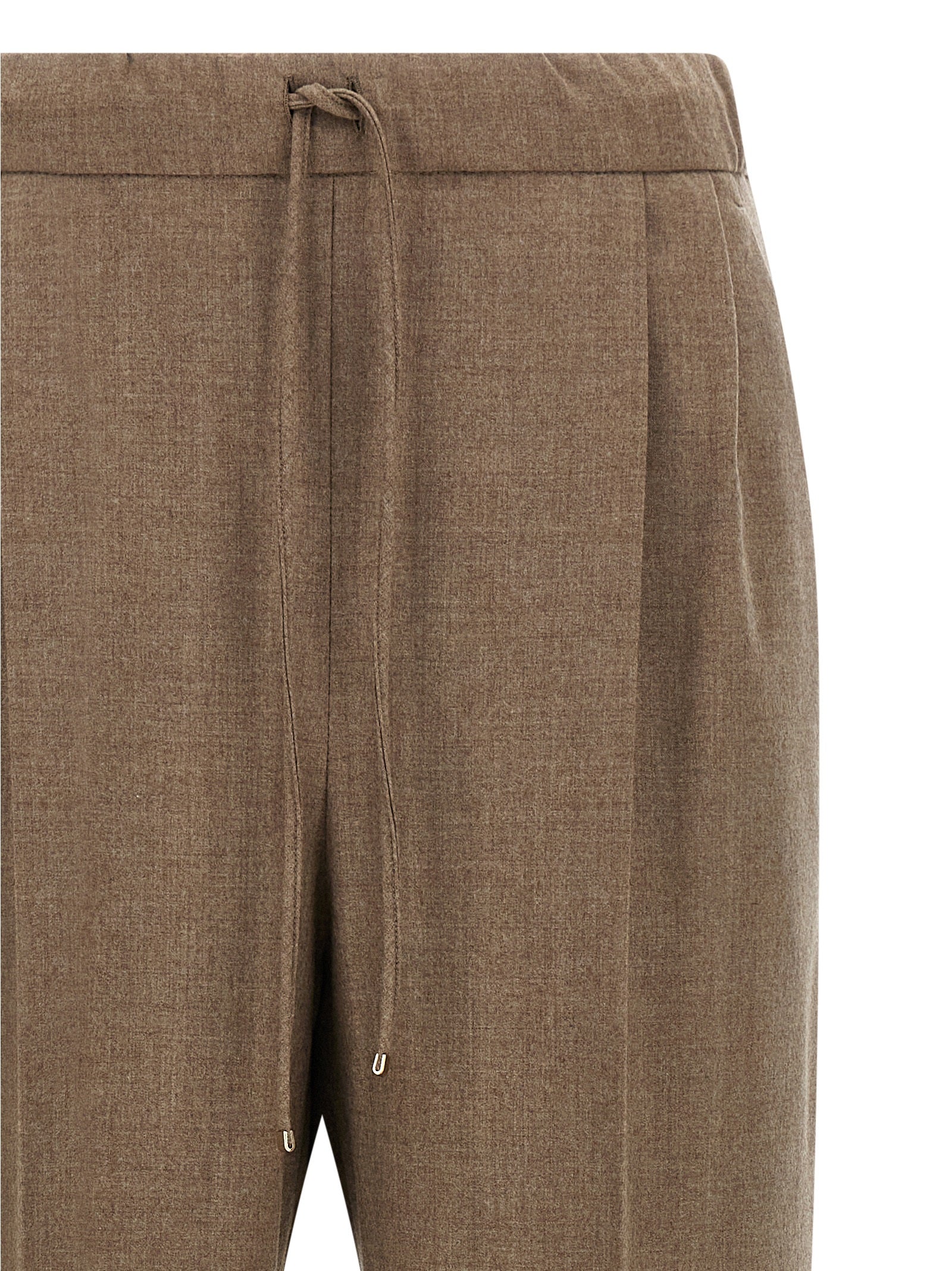 Trousers by Max Mara for women in cashmere gray features a sculptural silhouette, showcasing a sculptural straight-leg and long with a sophisticated for a sculptural finish.